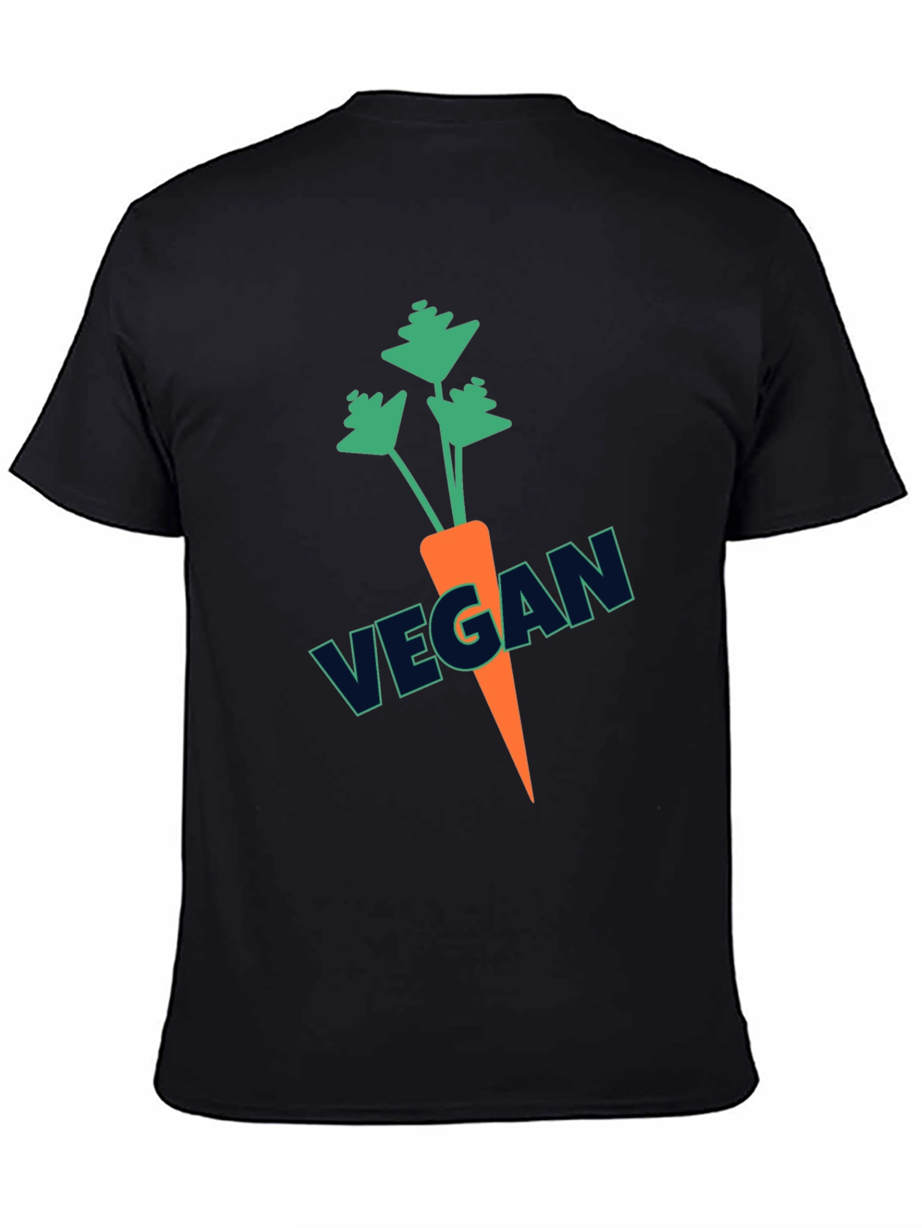 Black Vegan Carrot T-Shirt - Graphic Tee view 4