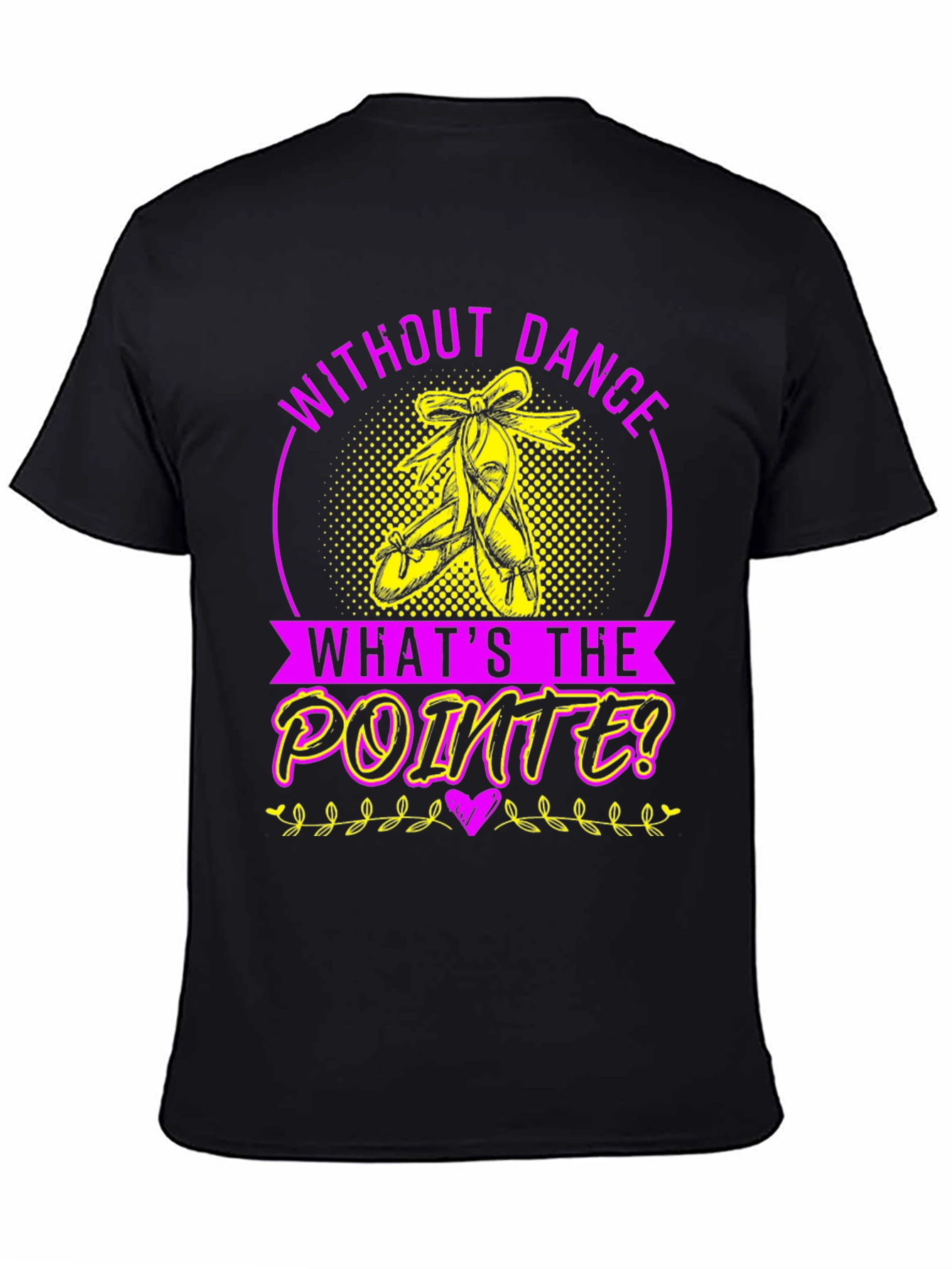 Black Dance Pointe T-Shirt - Ballet Lover Tee view 4
