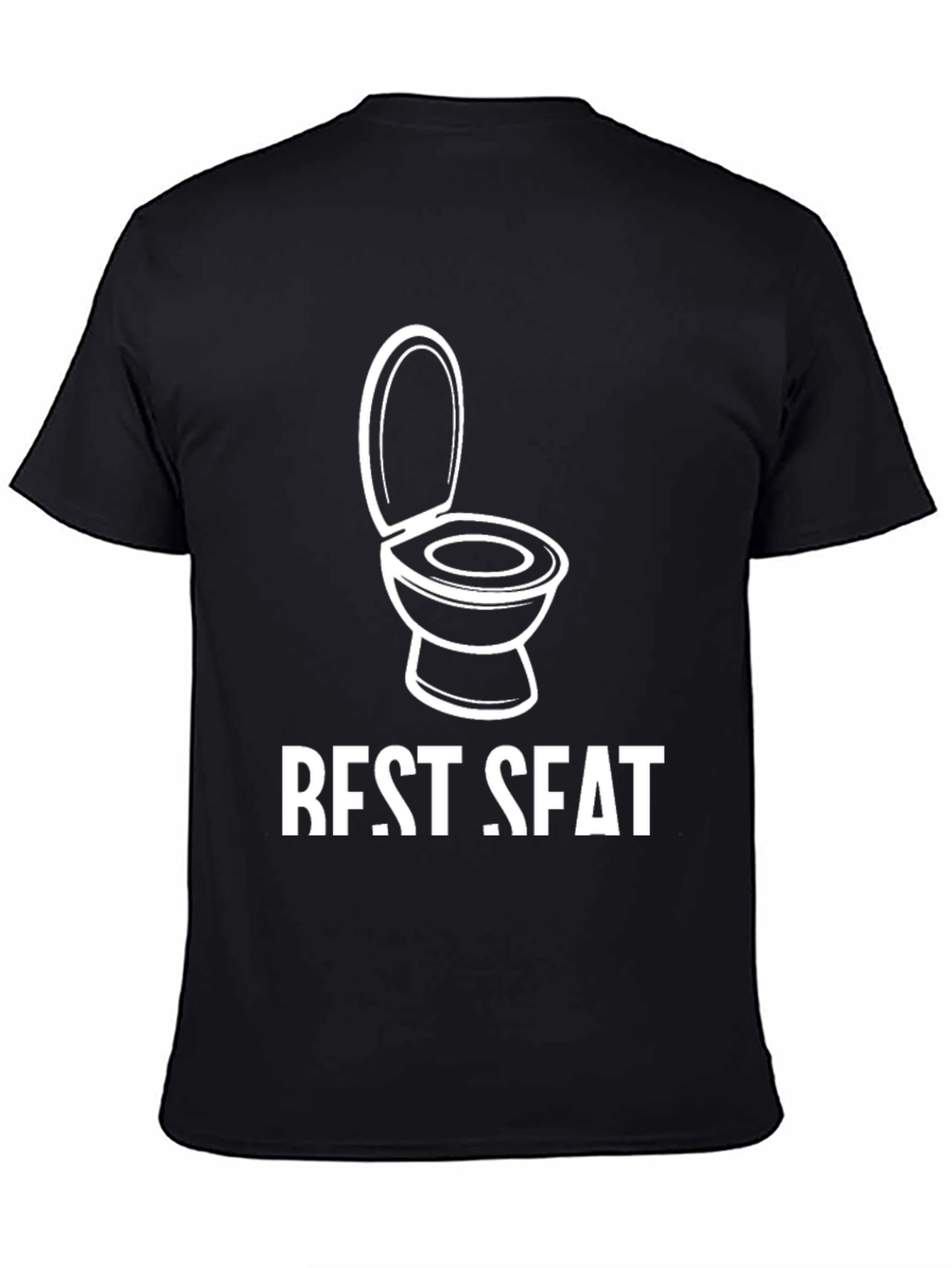 Black Best Seat Toilet Humor Graphic Tee view 4