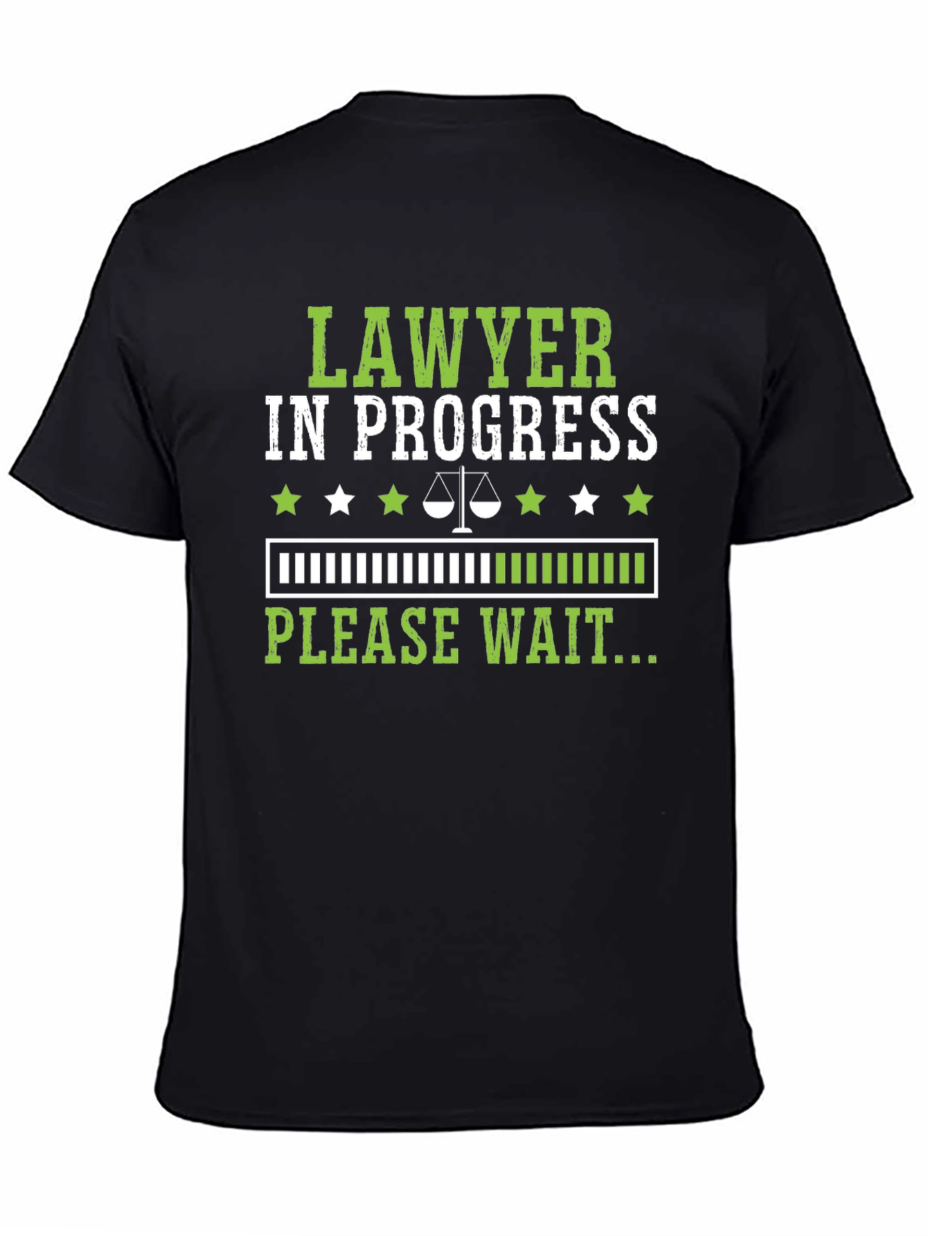 Black Lawyer in Progress Funny T-Shirt view 4