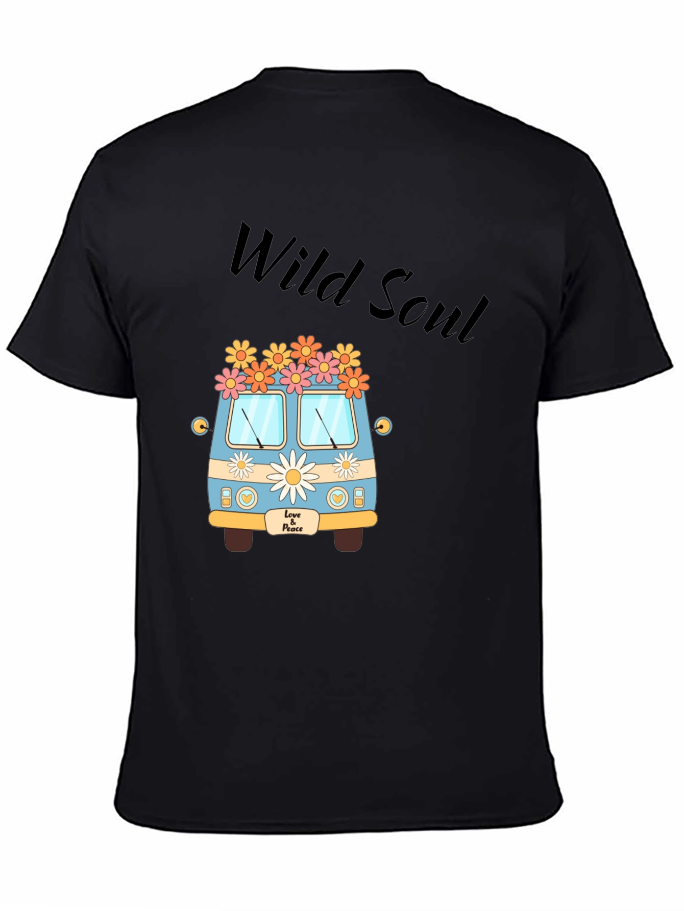Black Wild Soul Hippie Van Graphic Tee view 4