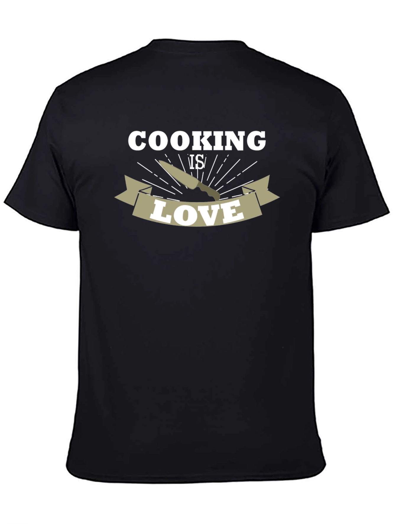Black Cooking is Love Black T-Shirt view 4