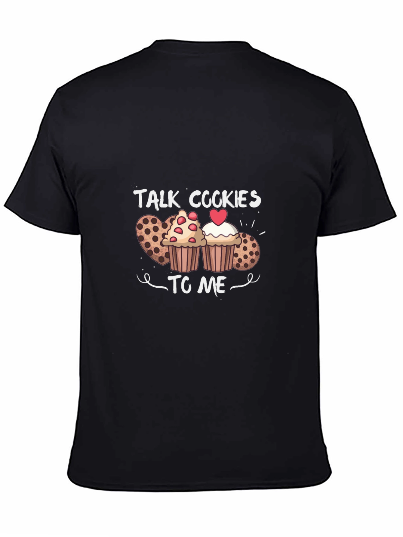 Black Talk Cookies to Me Graphic T-Shirt view 4