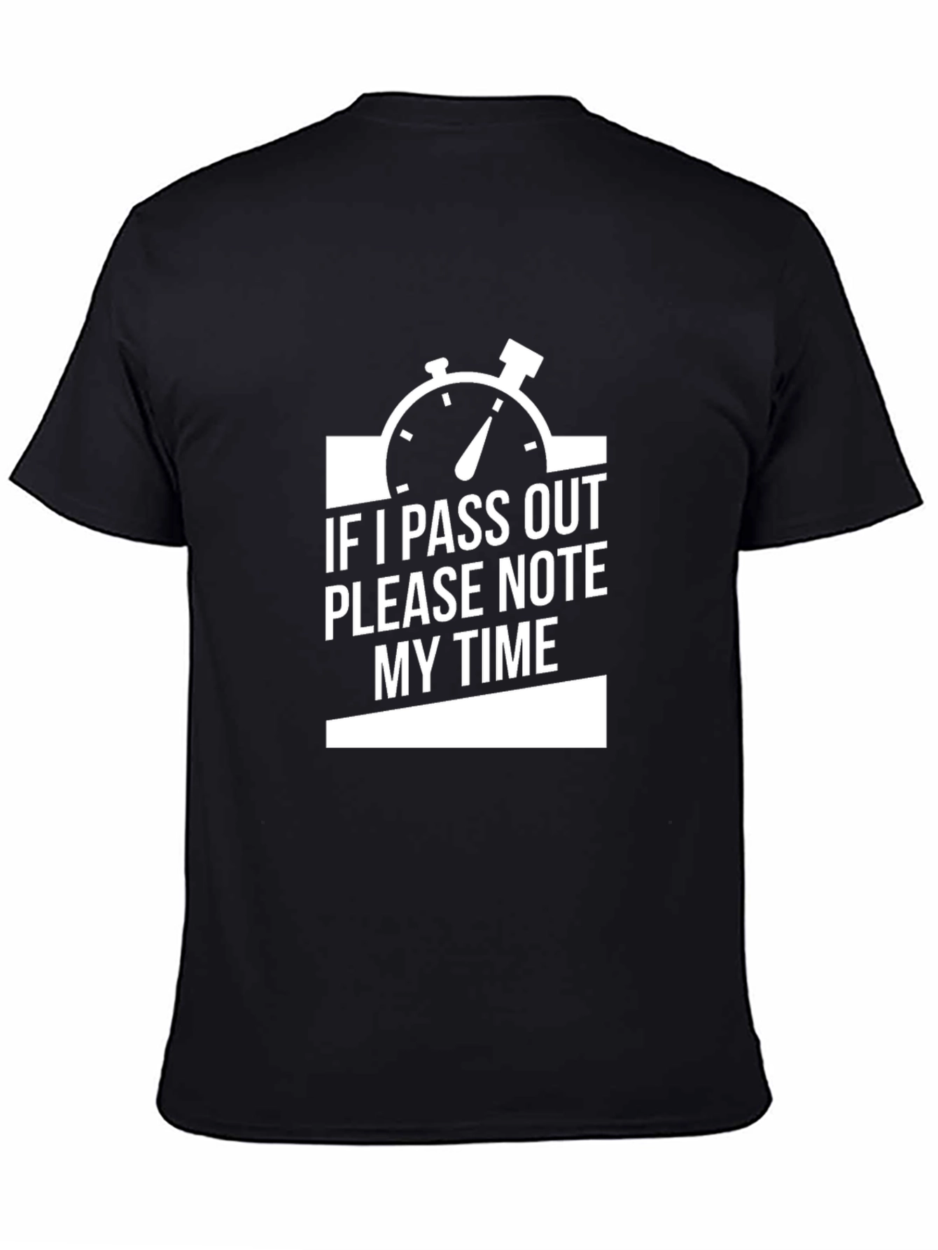 Black Funny Sarcastic If I Pass Out Men's T-Shirt view 4