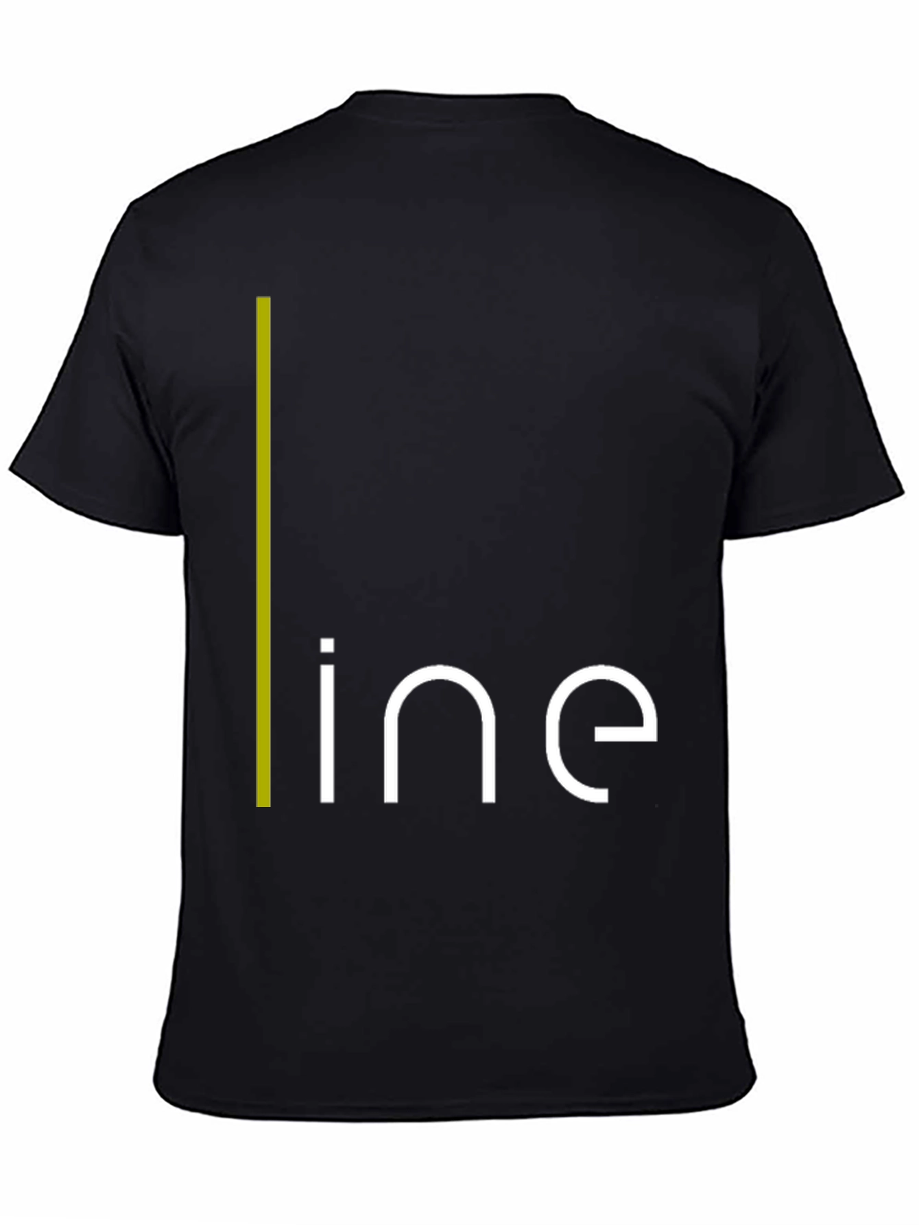 Black Modern Minimalist Line Graphic T-Shirt view 4