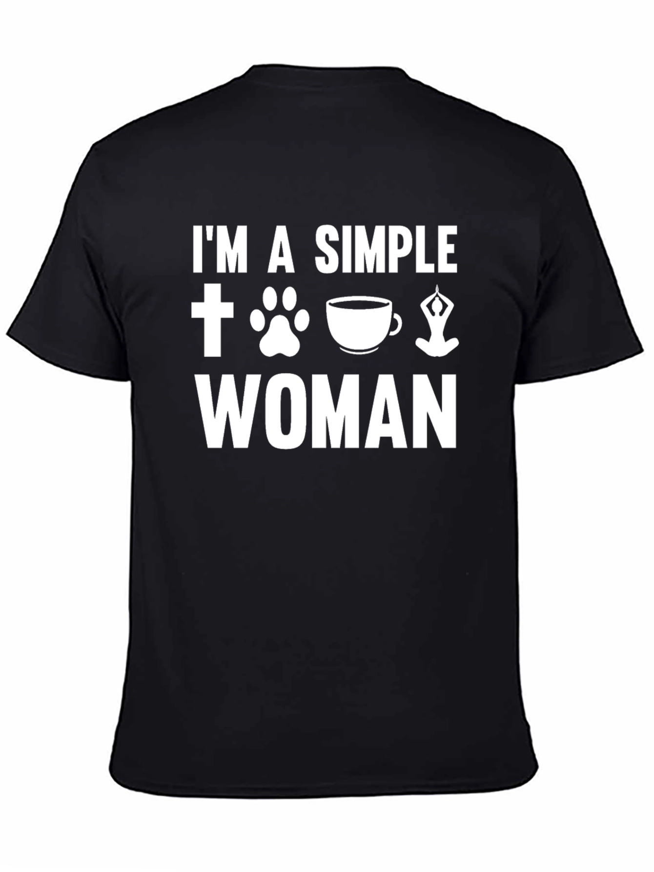 Black I'm A Simple Woman T-Shirt view 4