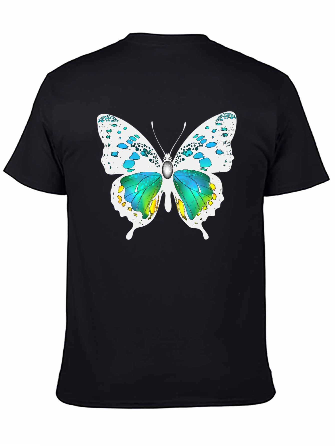 Black Butterfly Graphic Black T-Shirt view 4