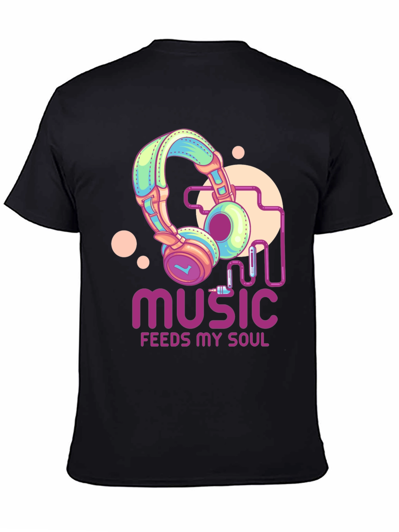 Black Music Feeds My Soul Graphic T-Shirt view 4