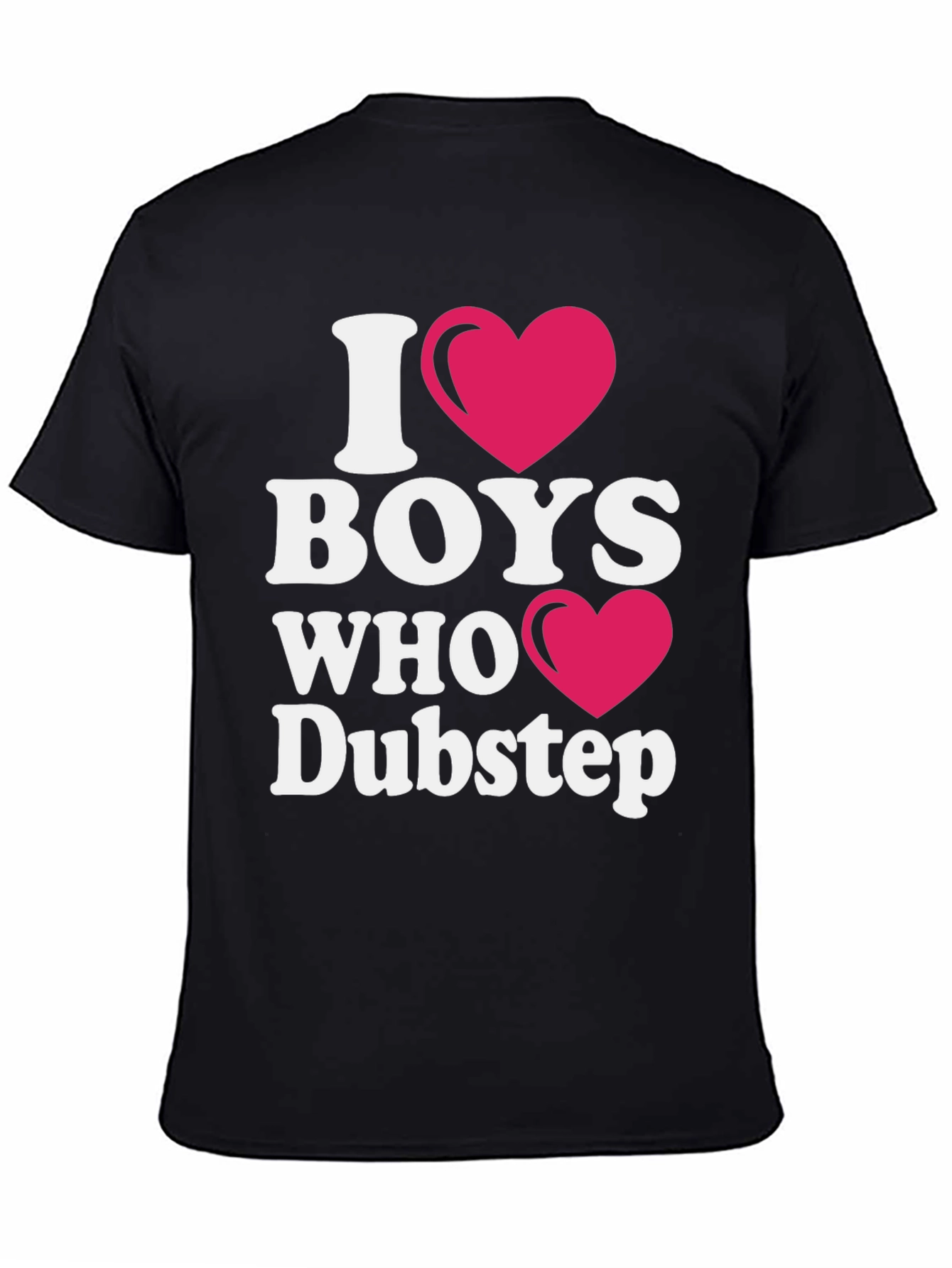 Black I Heart Boys Who Dubstep T-Shirt view 4