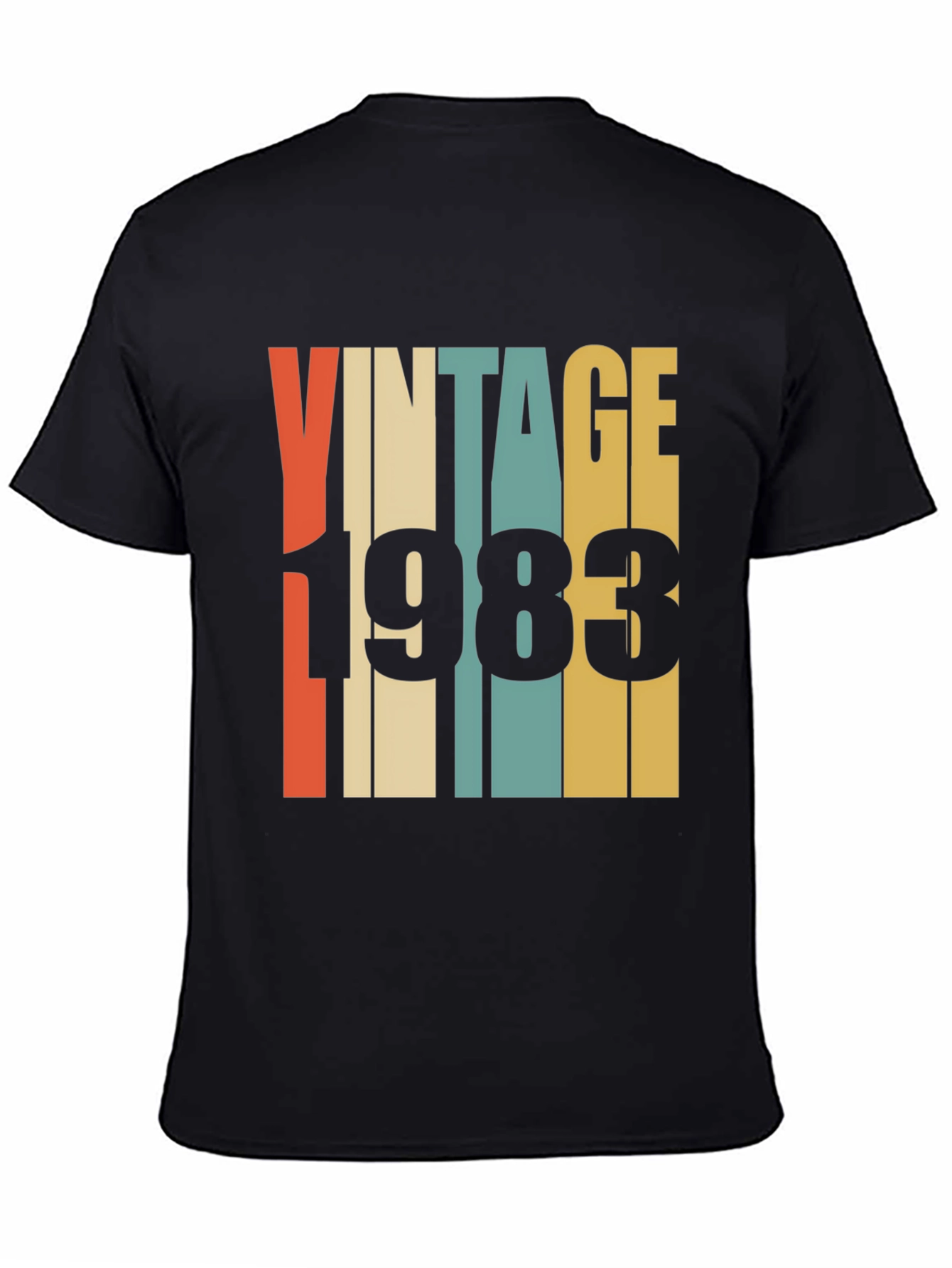 Black Vintage 1983 Retro T-Shirt view 4