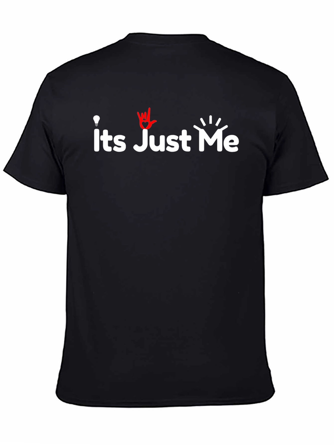 Black Its Just Me Black T-Shirt view 4