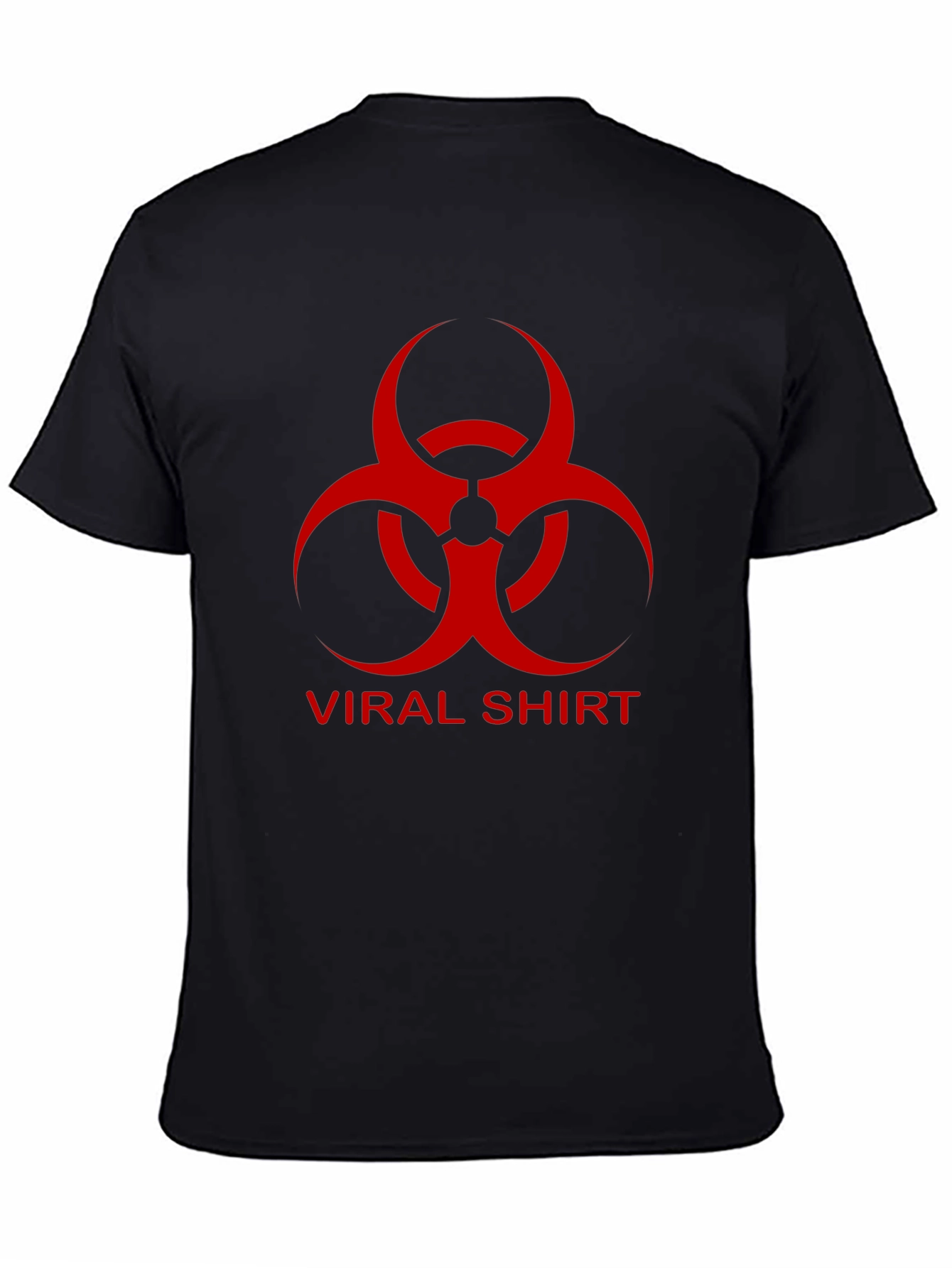 Black Viral Shirt Graphic Tee - Biohazard Design view 4