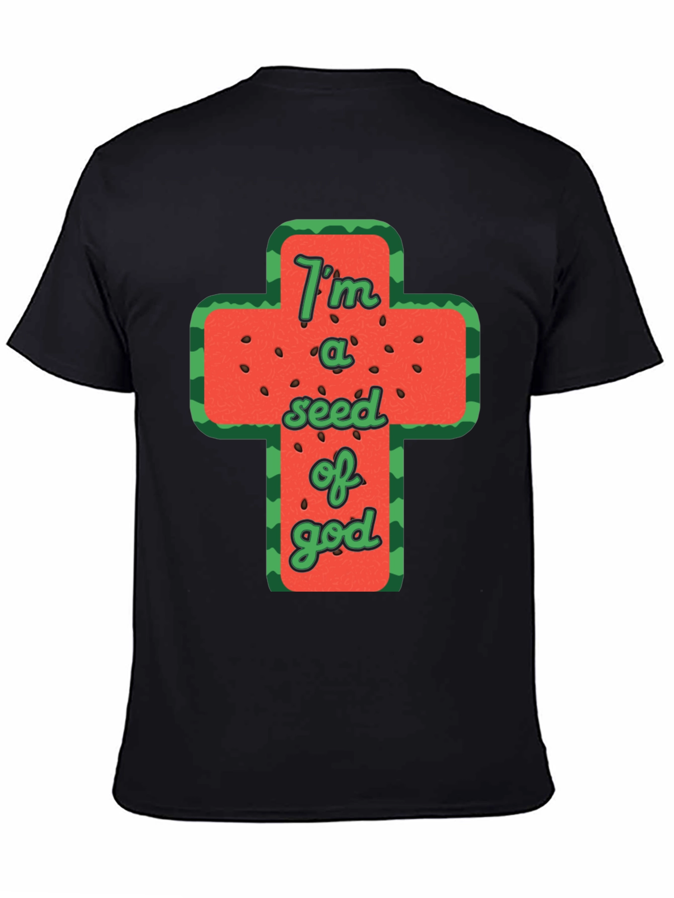 Black I'm a Seed of God Graphic T-Shirt view 4