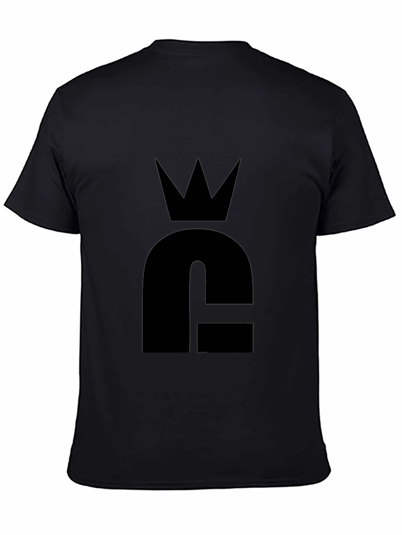 Black Crown Logo Black T-Shirt - Stylish & Minimalist view 4