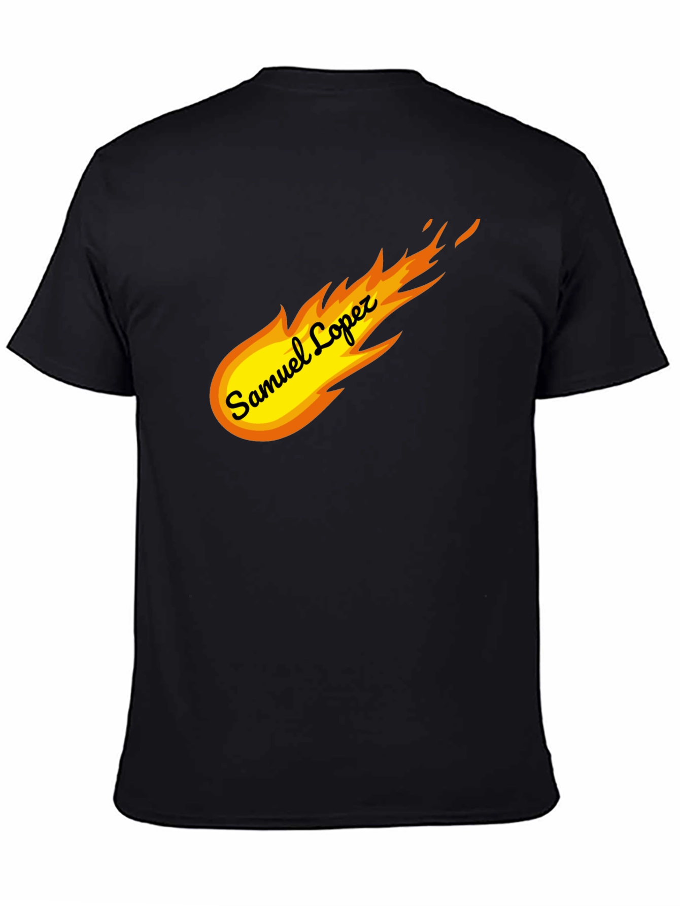 Black Samuel Lopez Comet T-Shirt - Stylish Graphic Tee view 4