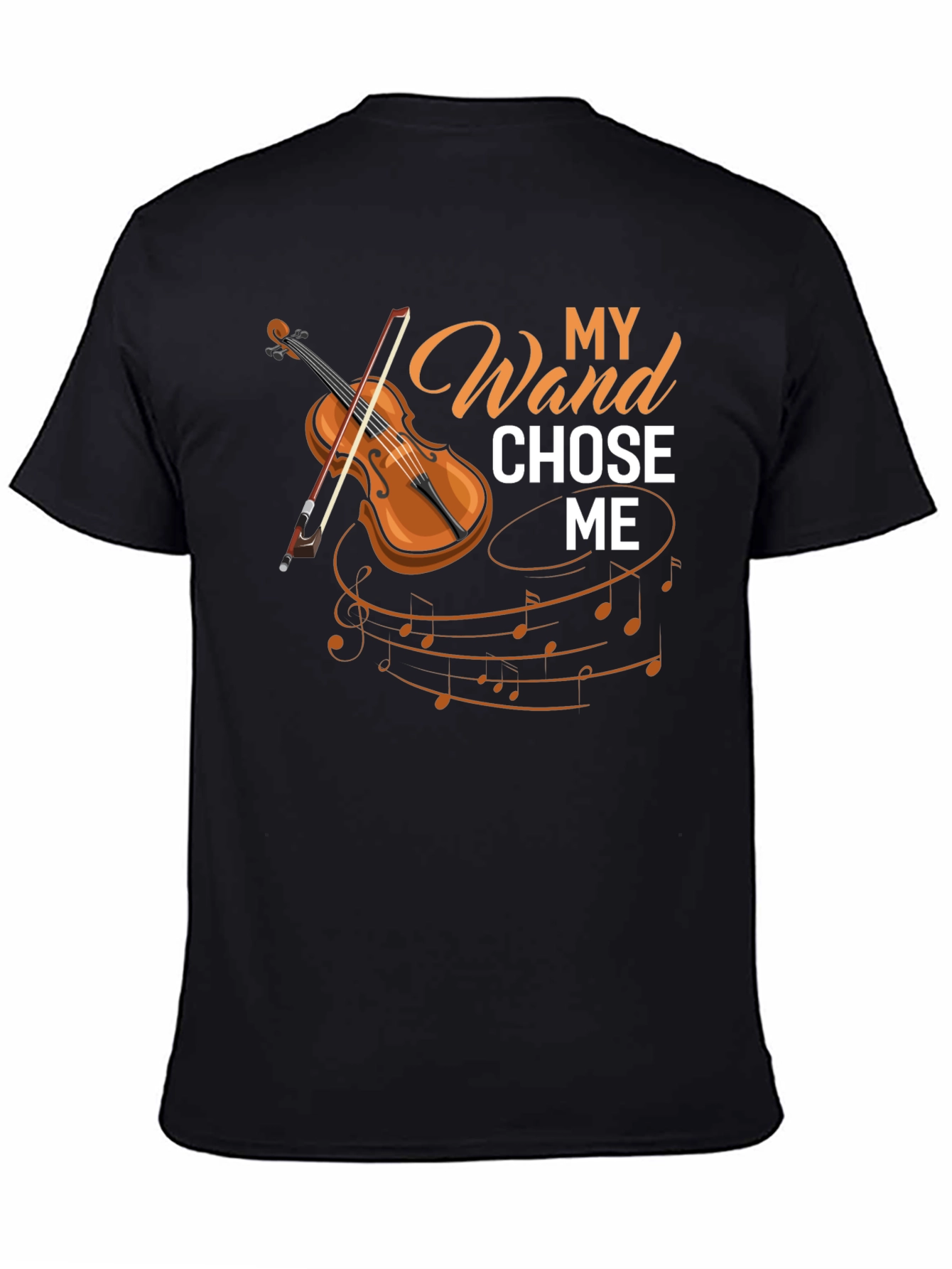 Black My Wand Chose Me Violin T-Shirt view 4