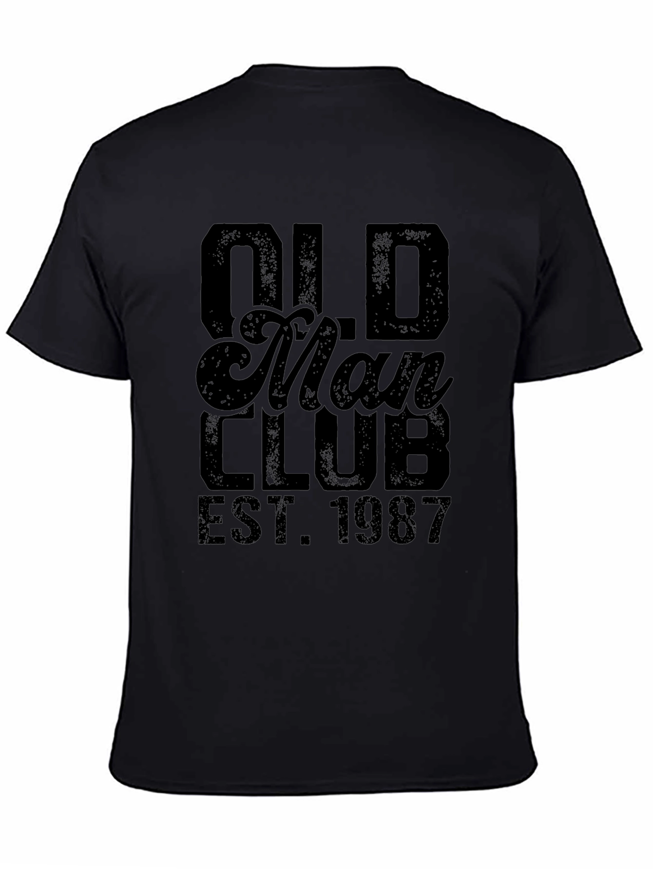 Black Old Man Club EST. 1987 Black T-Shirt view 4