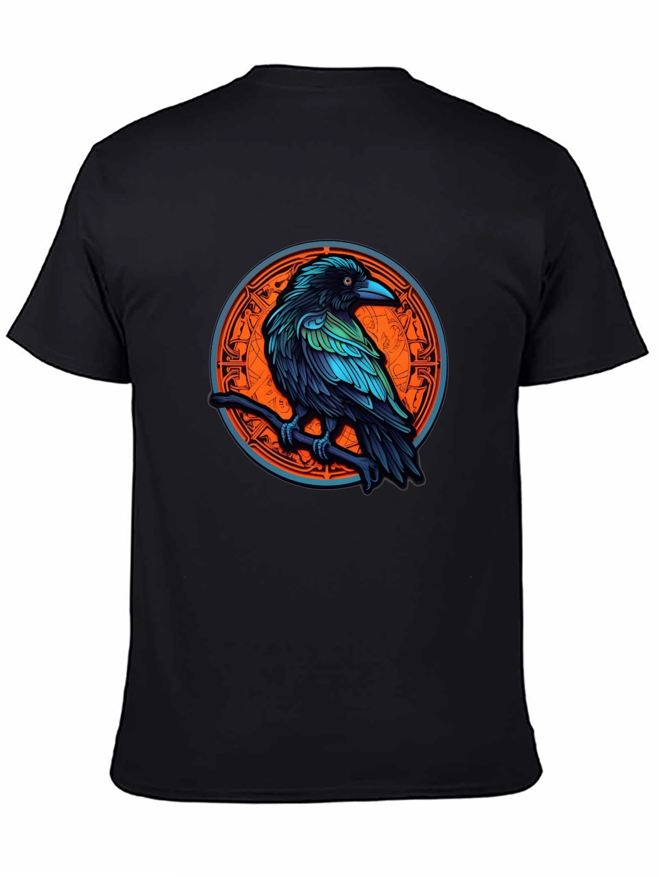 Black Raven Graphic Tee - Mystic Bird T-Shirt view 4