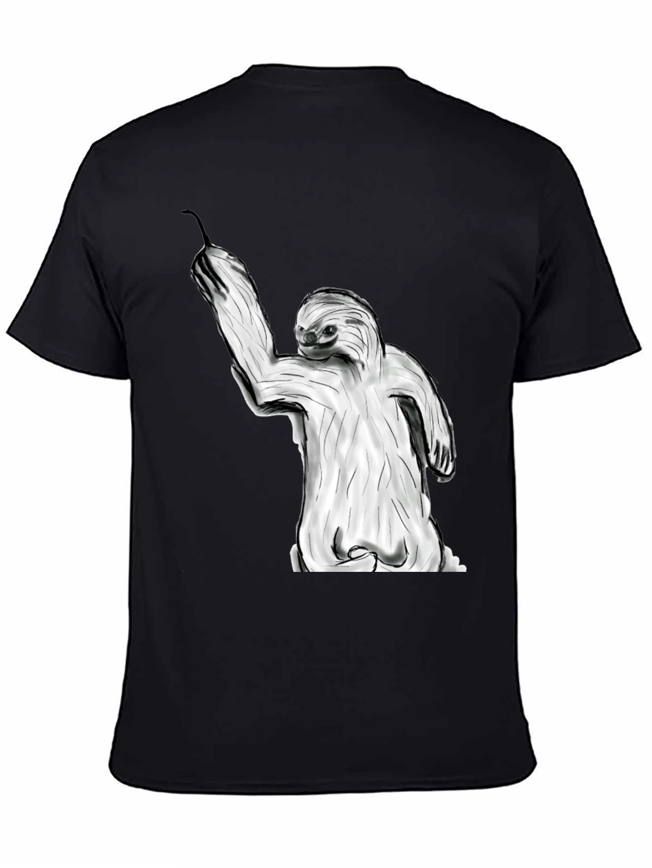 Black Sloth Graphic Tee - Relaxed Style view 4