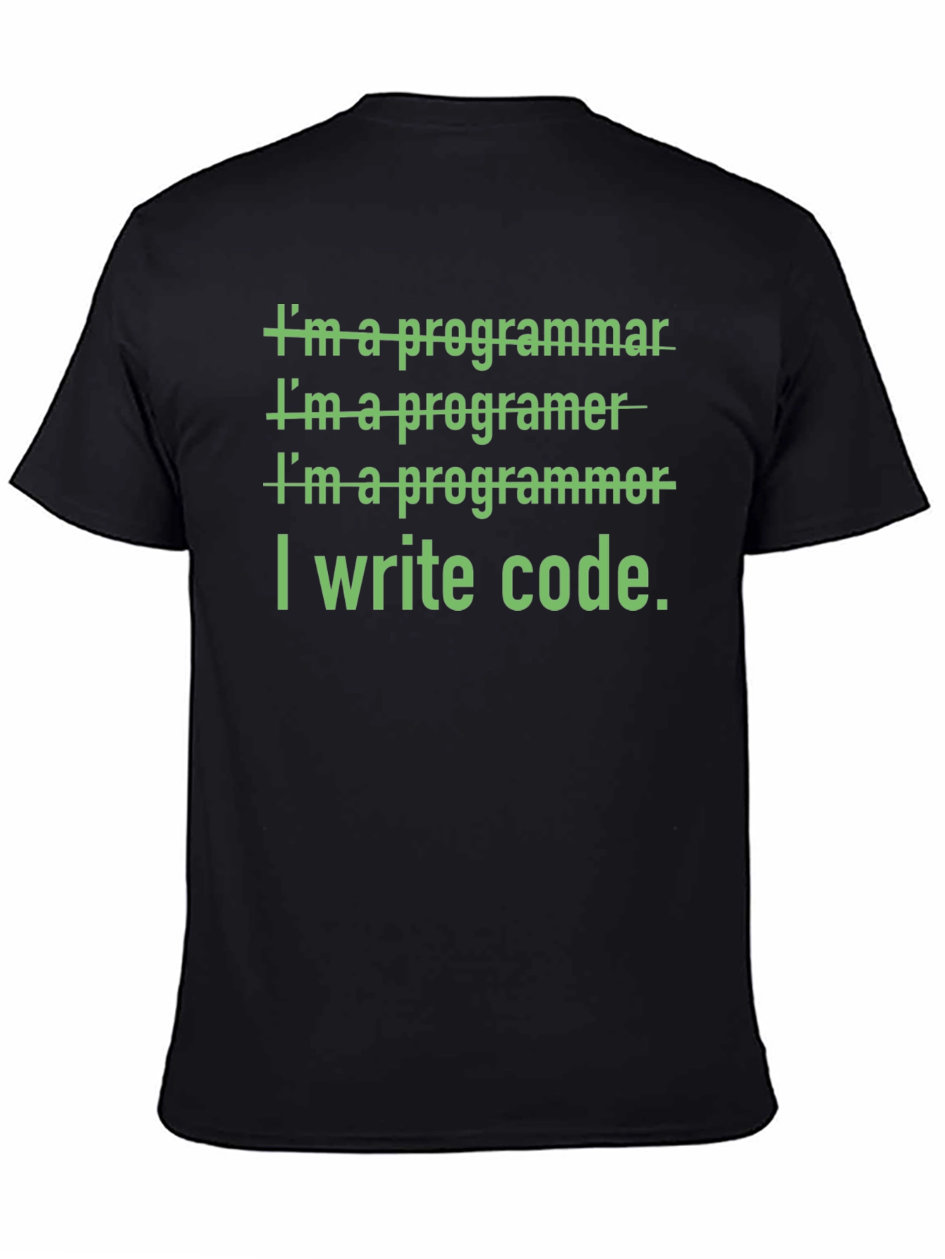 Black I Write Code T-Shirt - Programmer Humor view 4