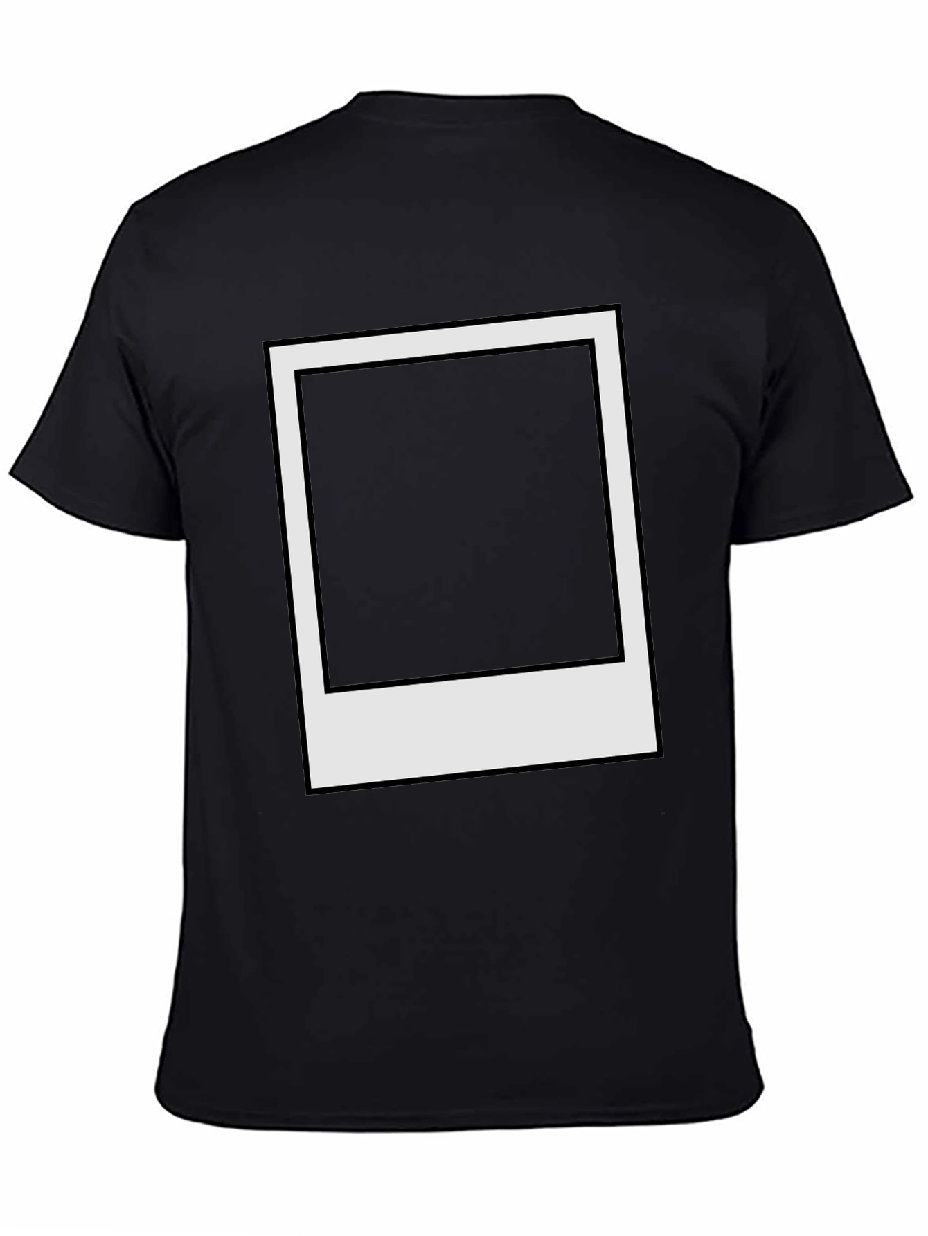 Black Retro Instant Photo Frame Black Tee view 4