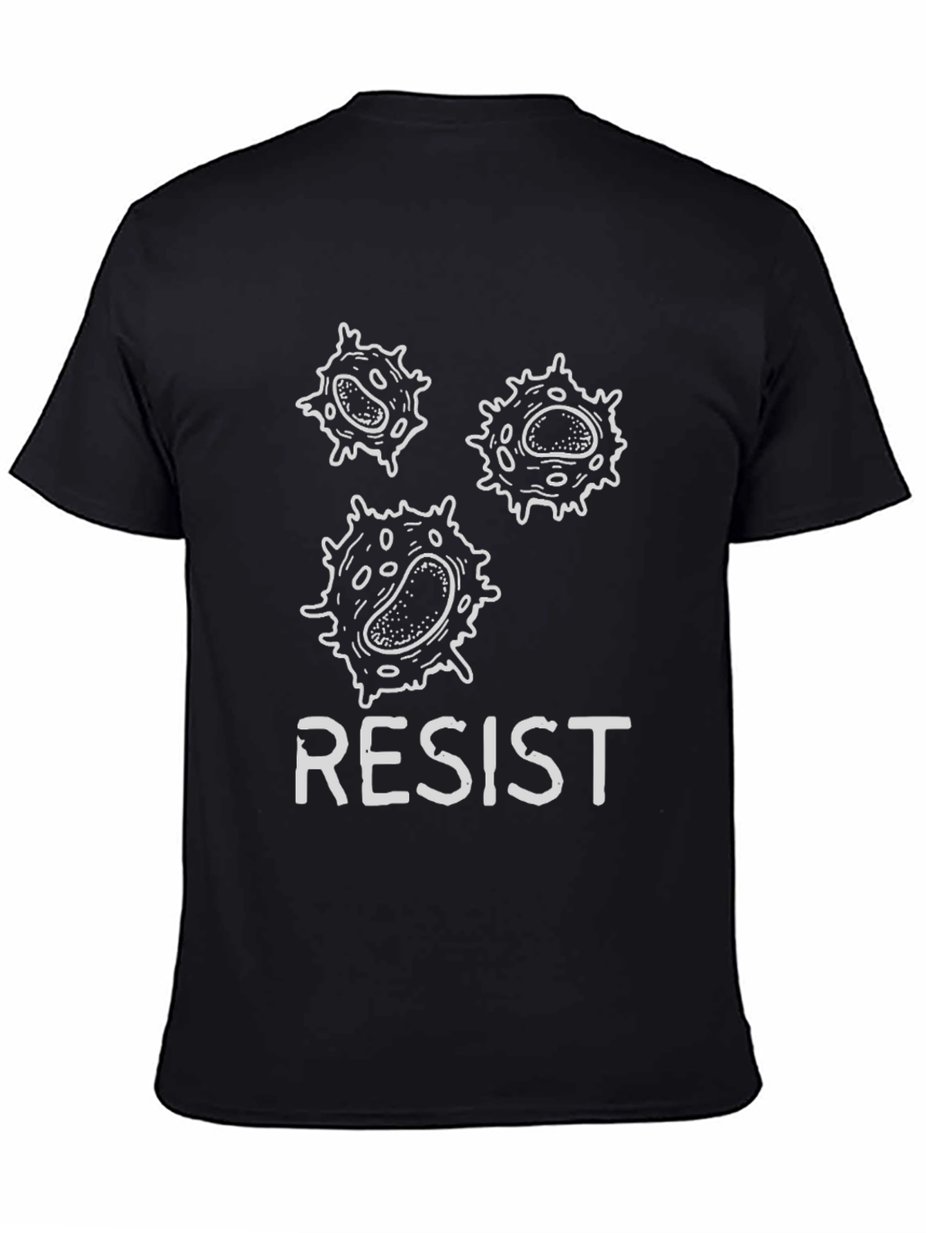 Black Resist Black T-Shirt with Viral Graphic view 4