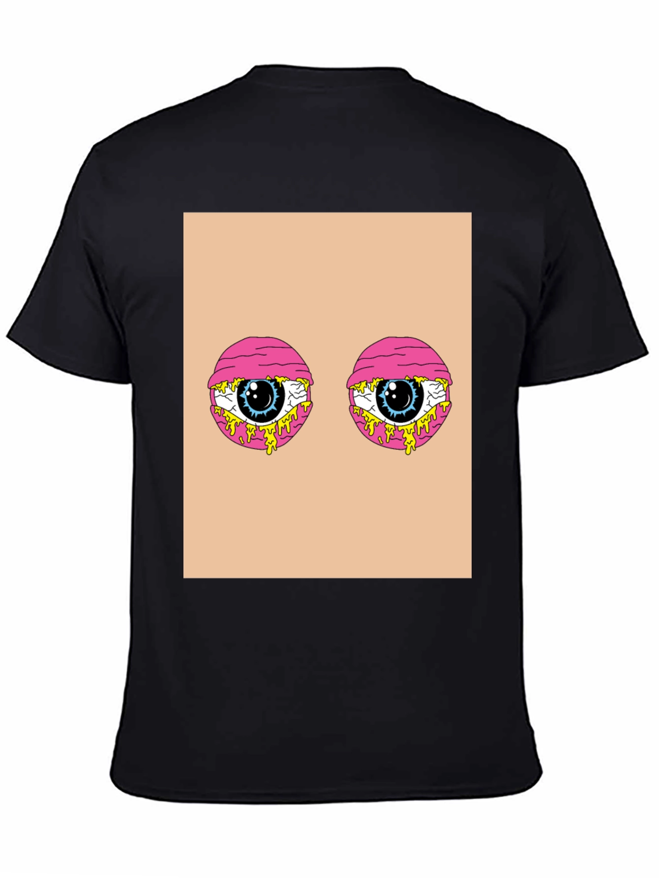 Black Eye See You Graphic Tee - Black Cotton Blend view 4
