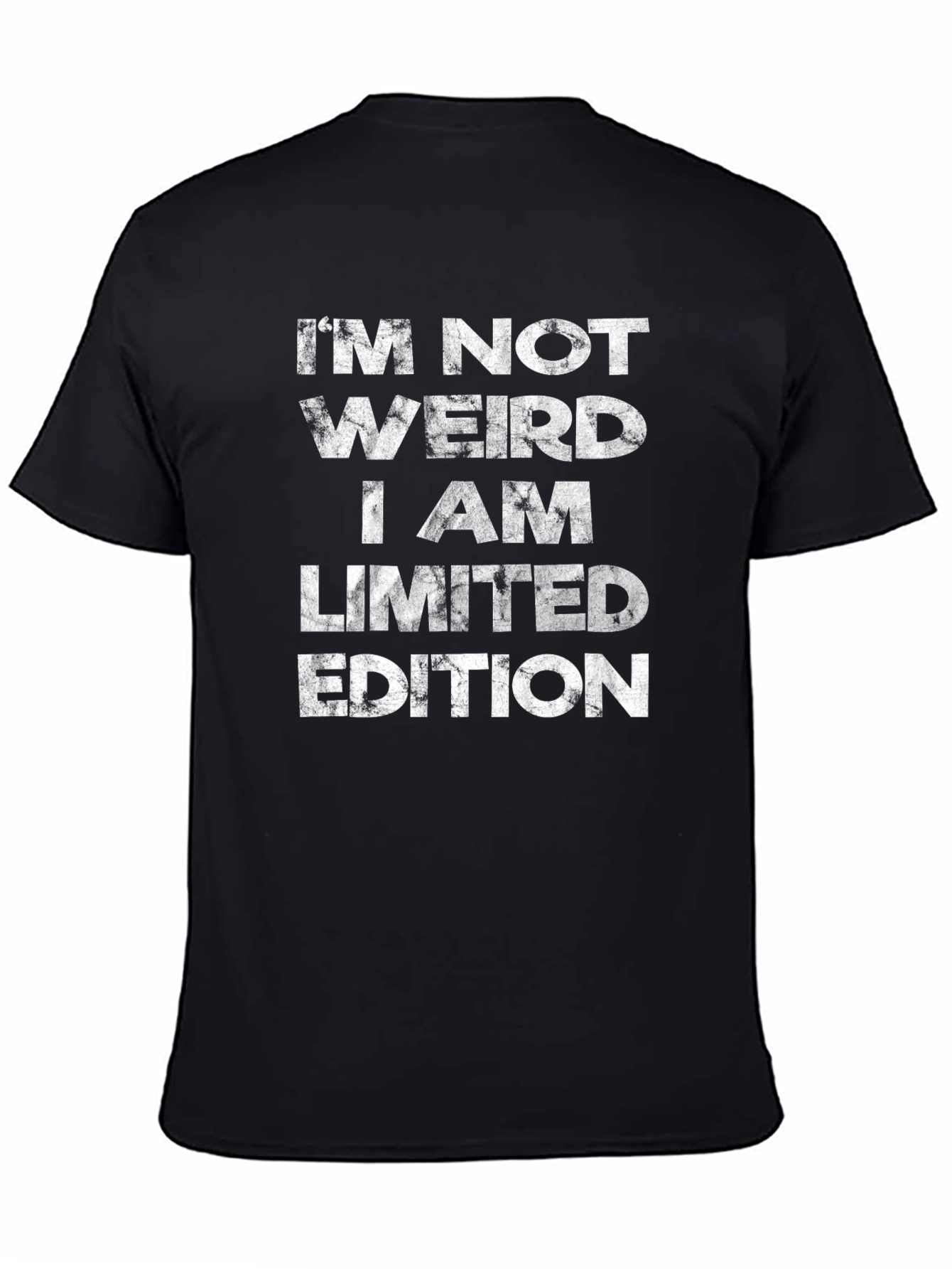 Black I'm Not Weird Limited Edition Black Graphic T-Shirt view 4