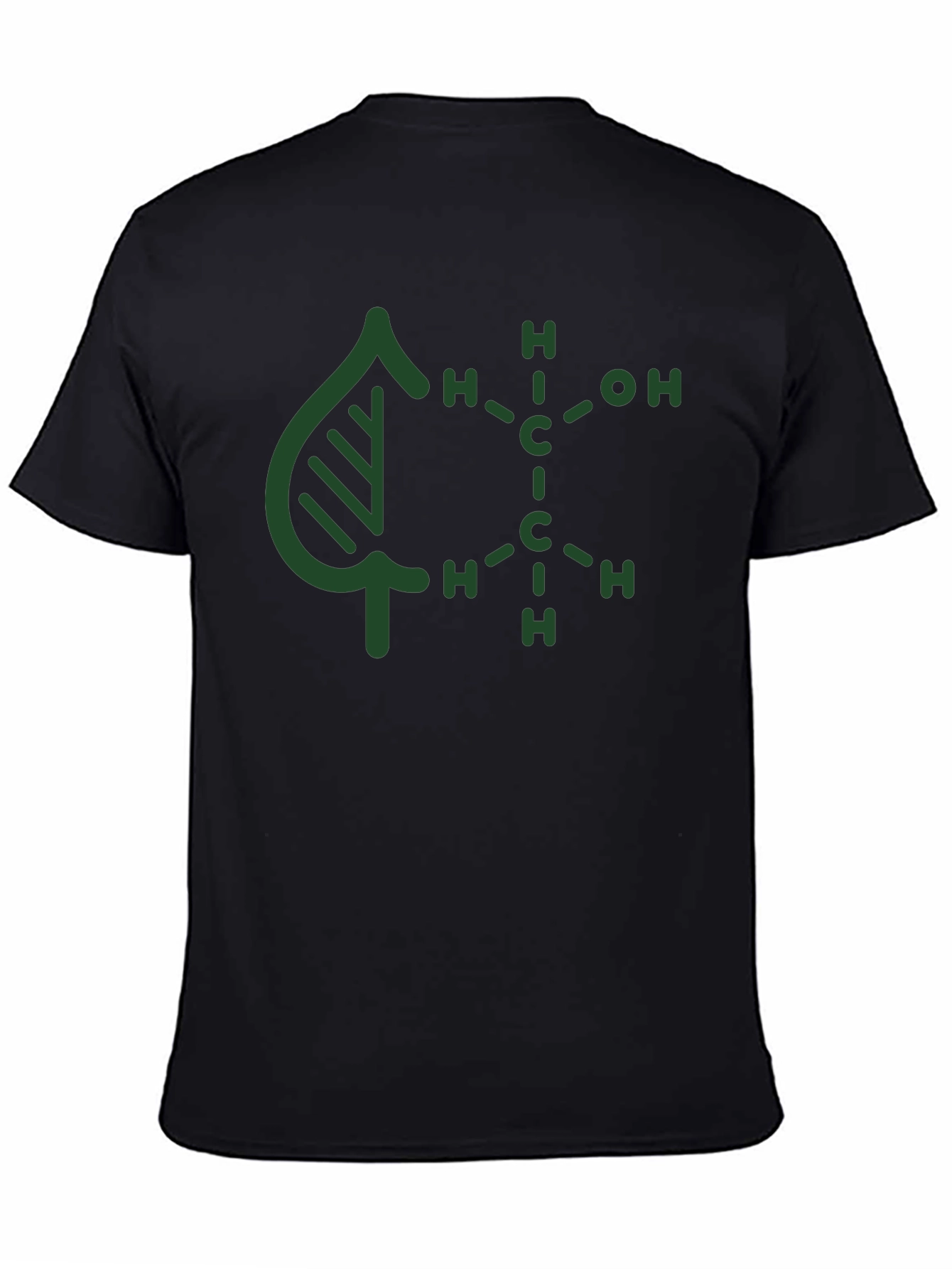 Black Nature Molecule Graphic Tee - Black Cotton Blend view 4