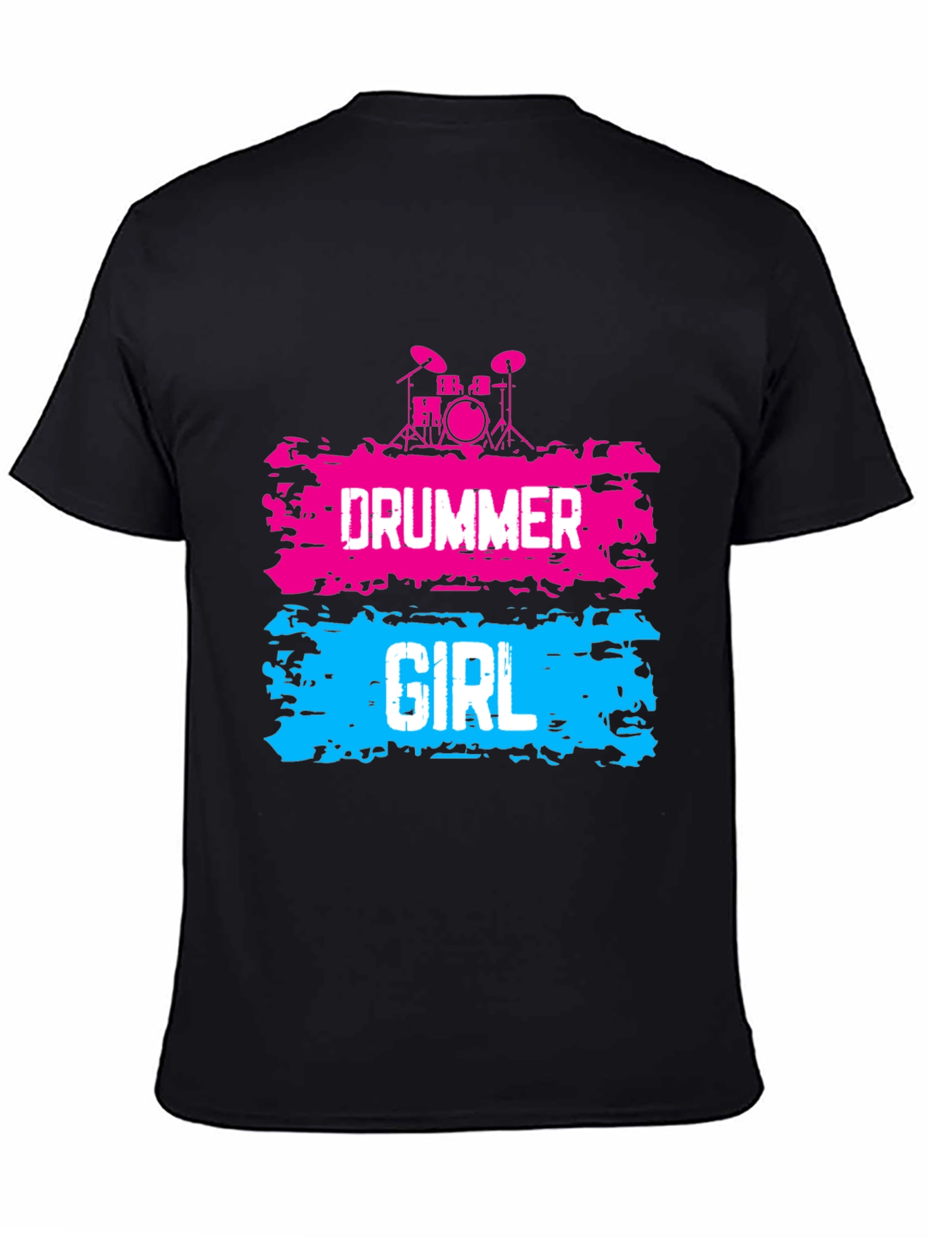 Drummer Girl Graphic Tee - Rock and Roll Style - 4