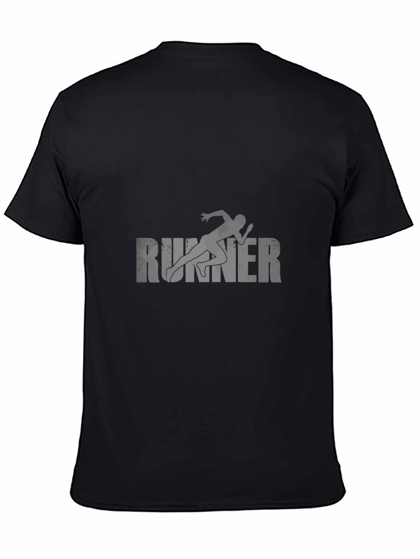 Black Runner Graphic T-Shirt - Black Casual Tee view 4