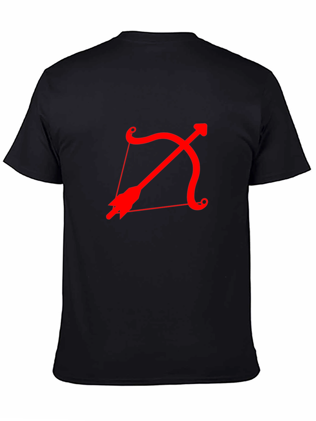 Black Archer Bow Arrow Graphic Tee - Cool Casual Style view 4