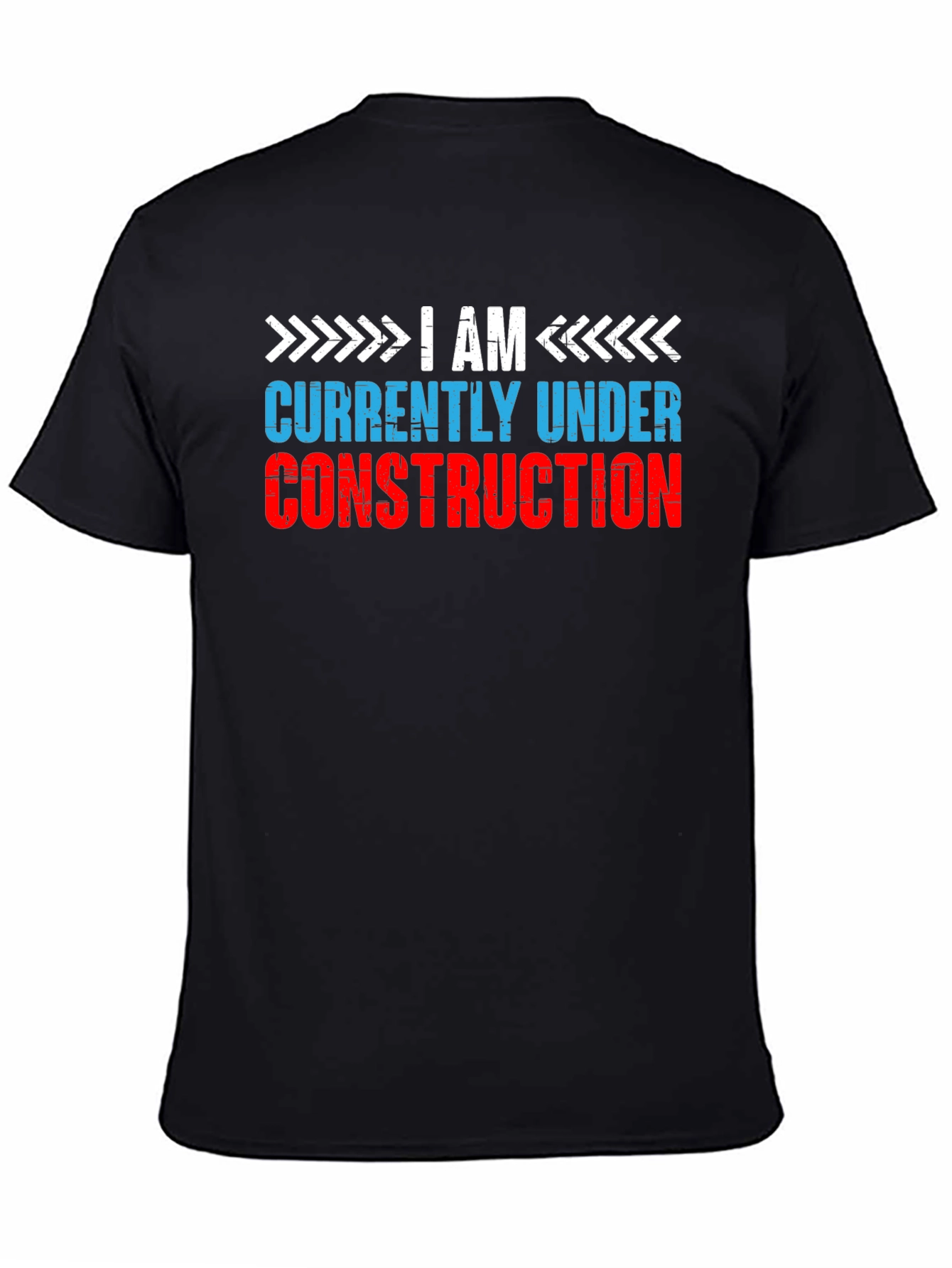 Black I Am Currently Under Construction Graphic Tee view 4
