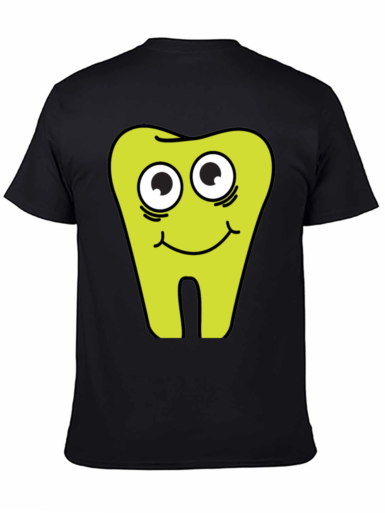 Black Funny Tooth Graphic Black T-Shirt view 4