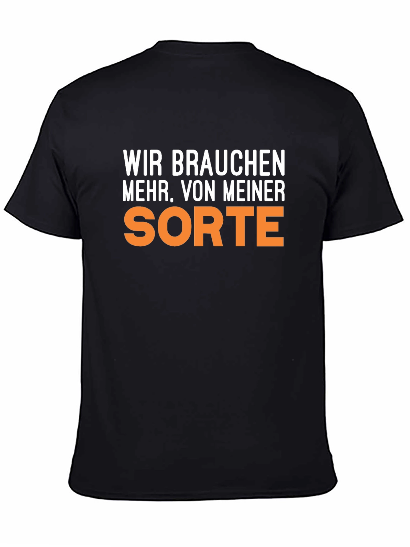 Black Wir Brauchen Mehr Sort T-Shirt - Black view 4