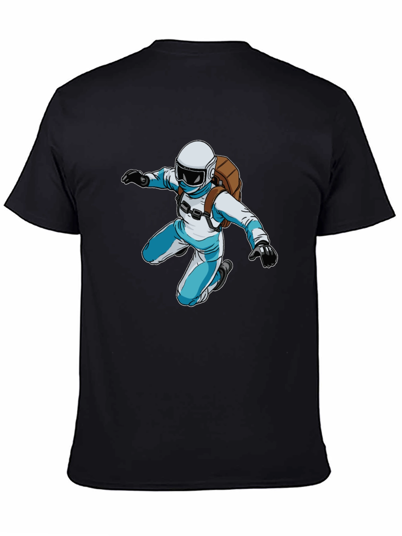 Black Skydiver Graphic Black T-Shirt view 4