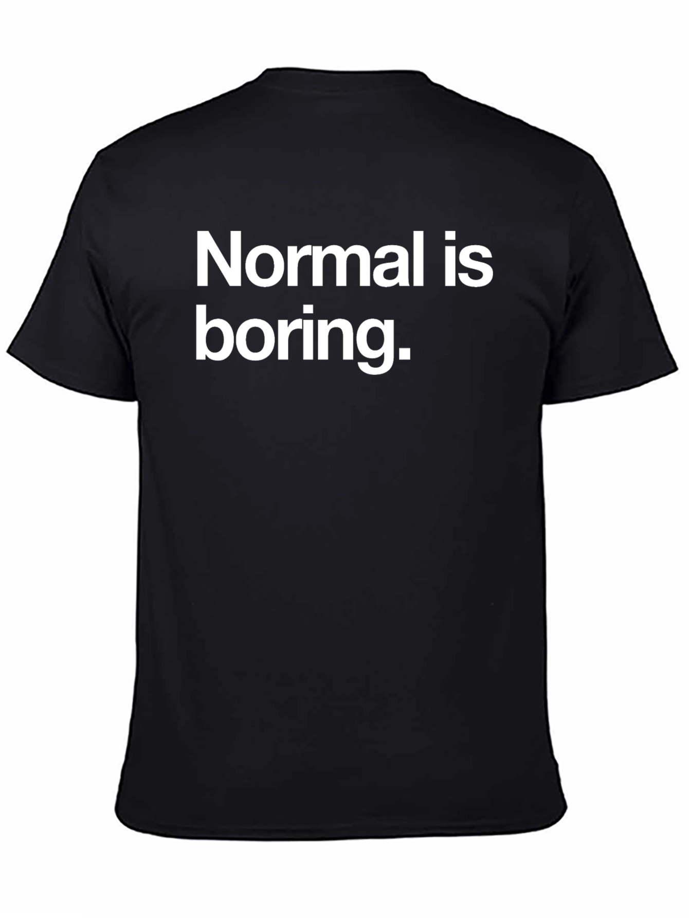Black Normal is Boring Black Graphic Tee view 4
