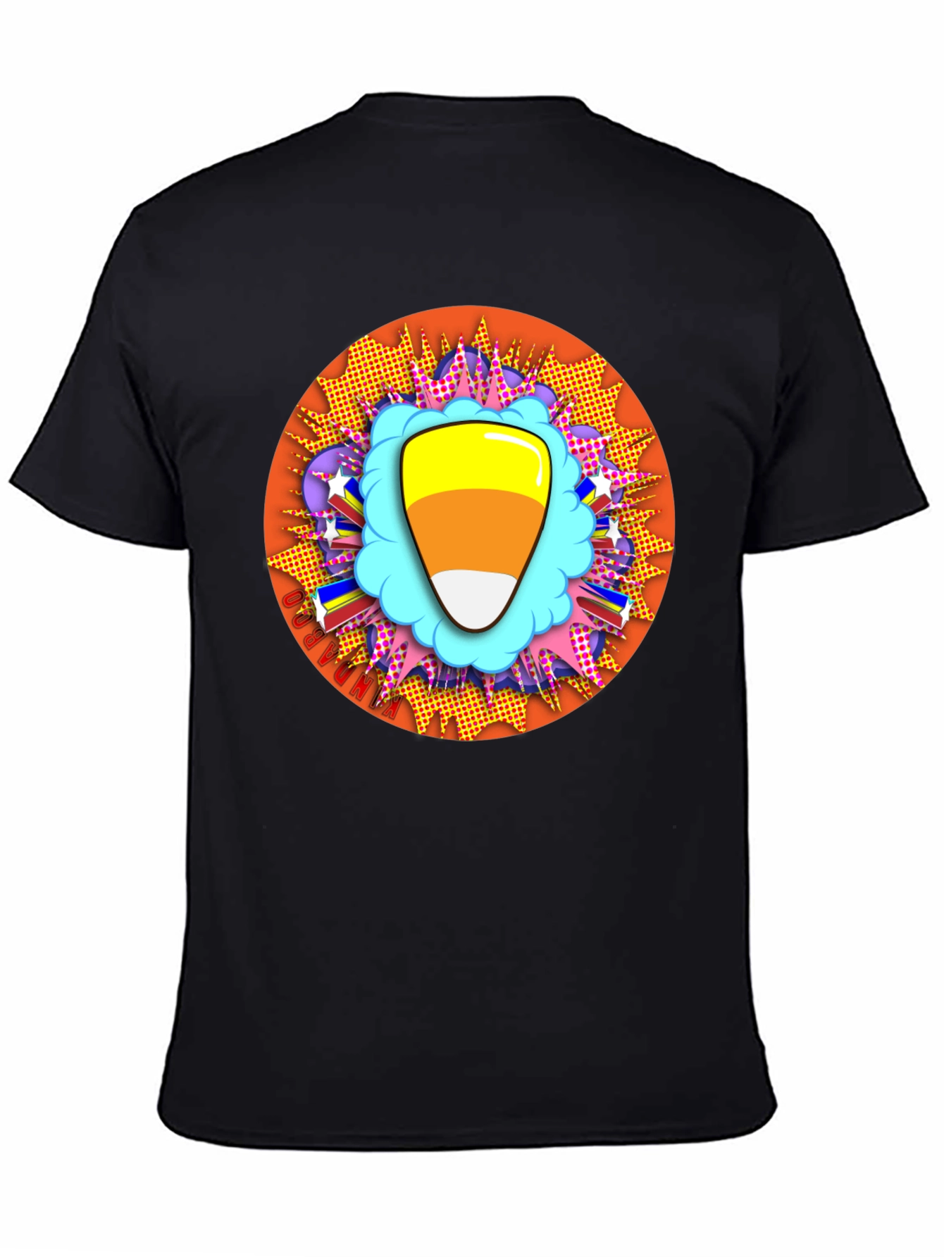 Black Candy Corn Graphic T-Shirt - Fun Halloween Tee view 4