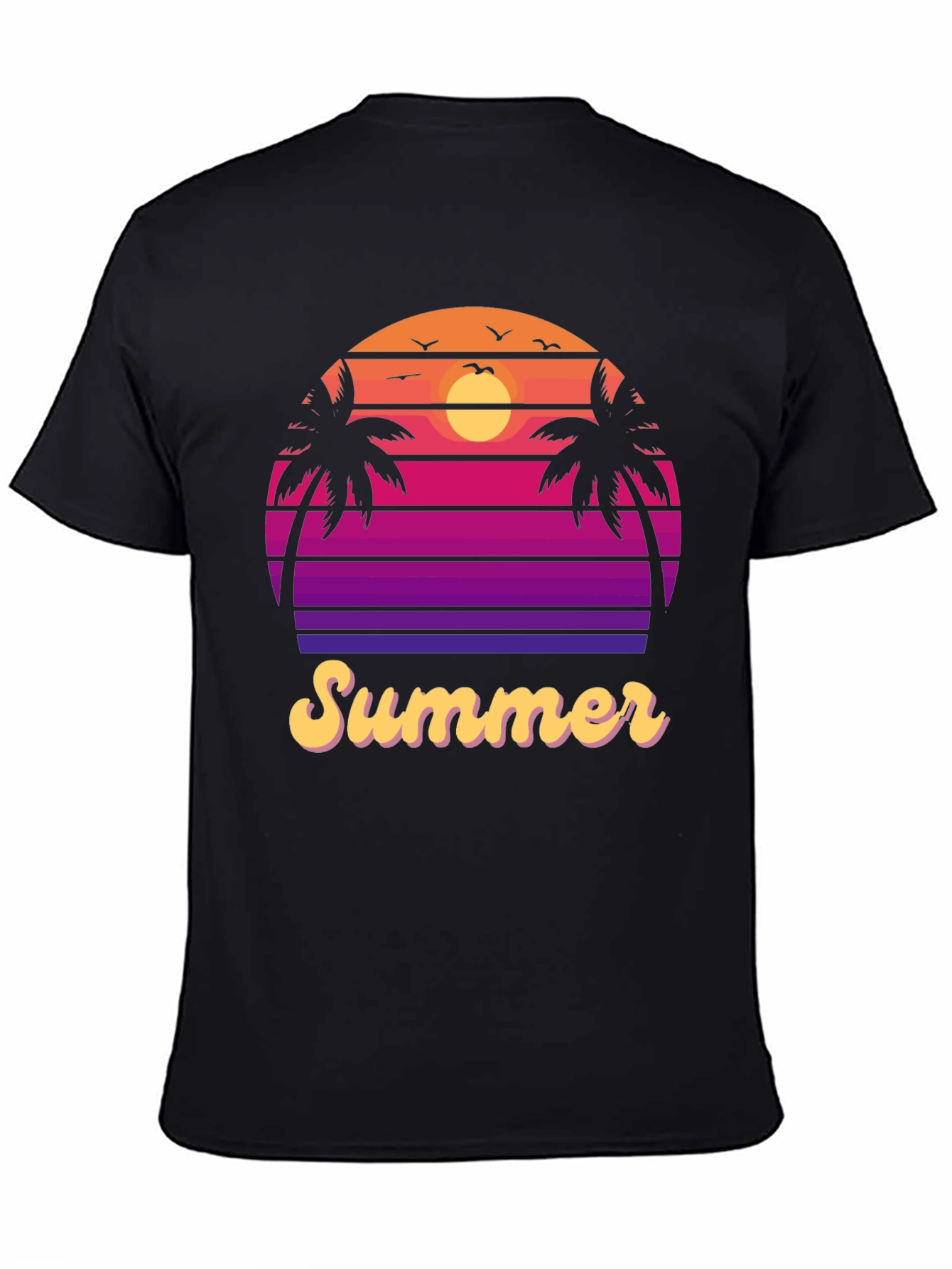 Black Retro Summer Vibes Tee view 4