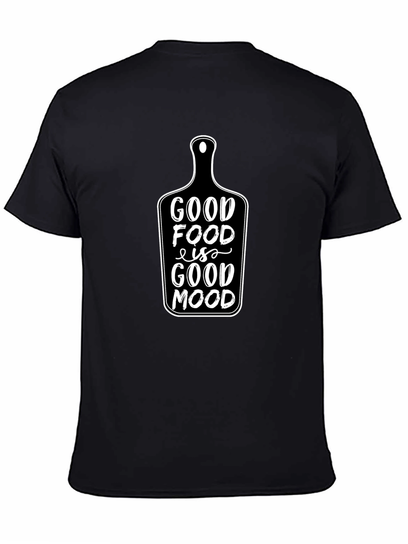 Black Good Food Good Mood Black T-Shirt view 4