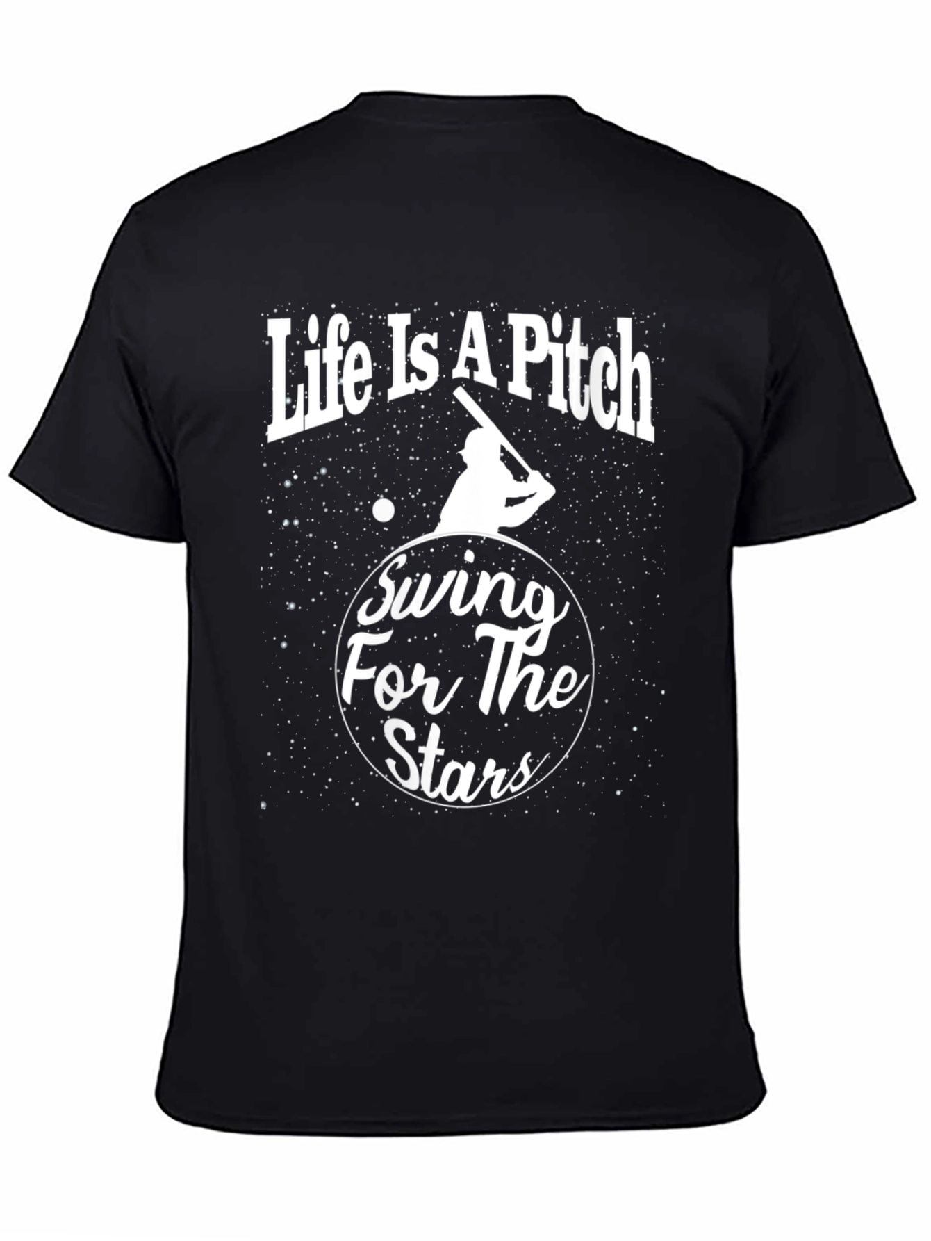 Black Life Is A Pitch Baseball Graphic Tee view 4