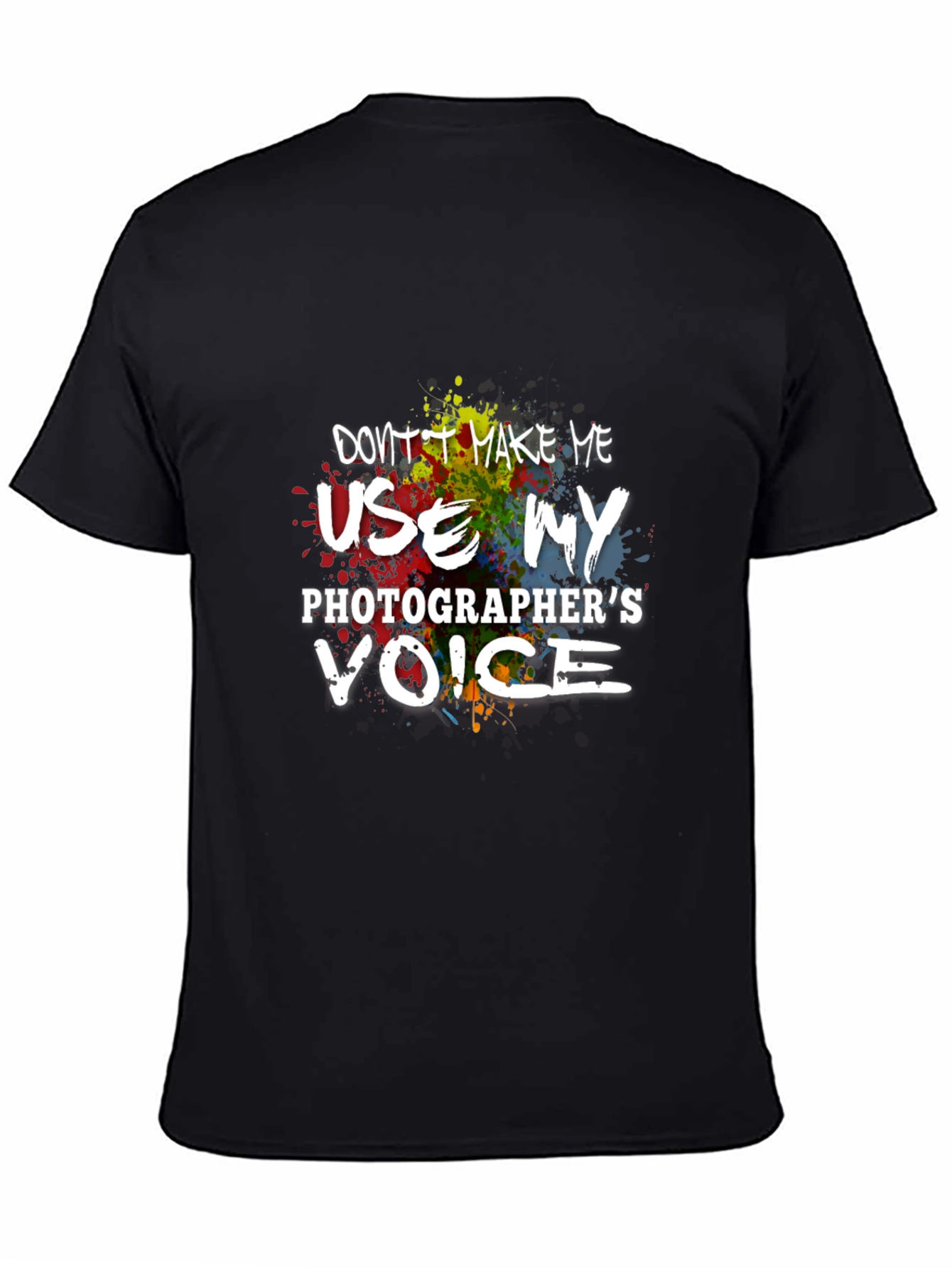 Black Photographer's Voice T-Shirt - Funny Graphic Tee view 4