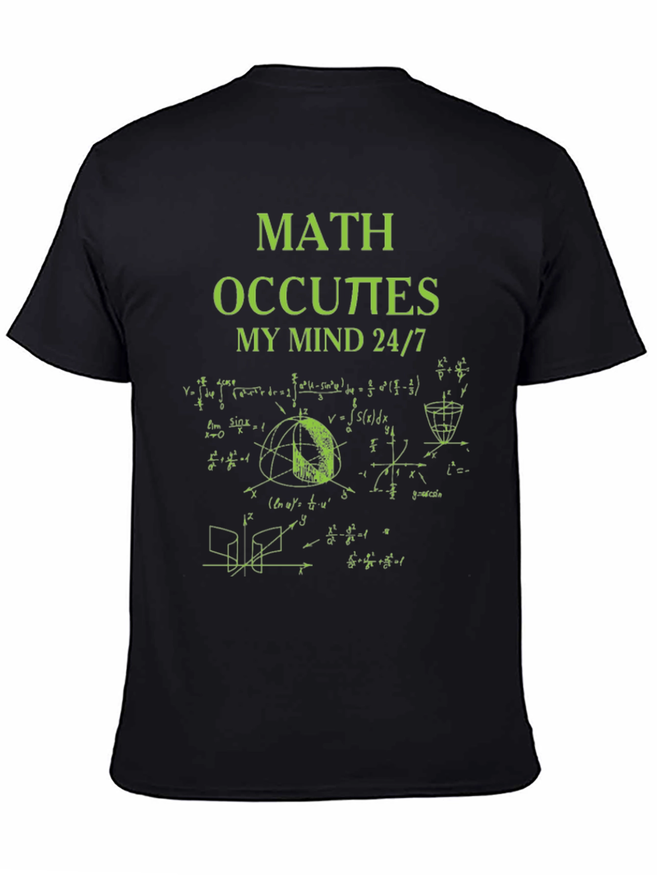 Black Math Occupies My Mind T-Shirt view 4