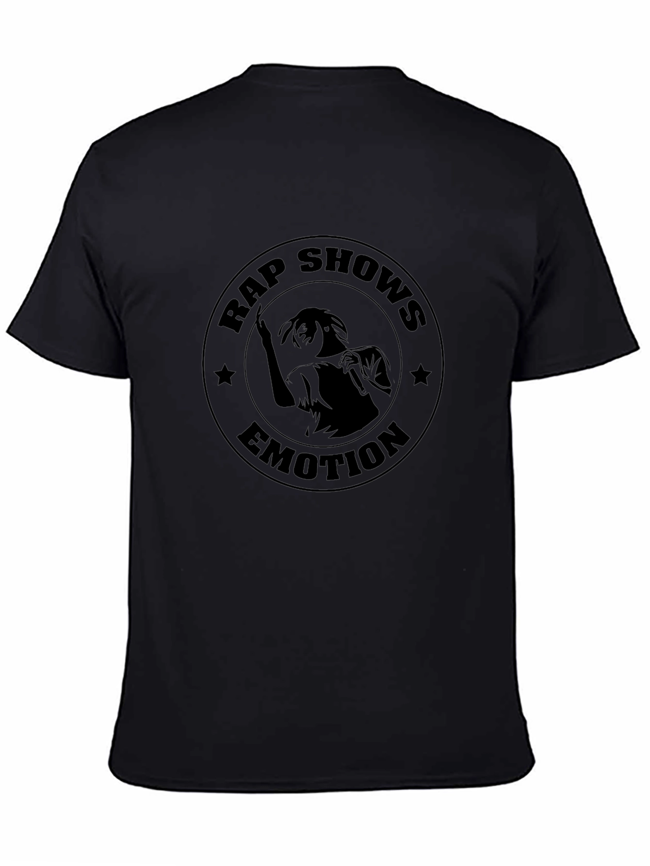 Rap Shows Emotion Black Graphic Tee - 4