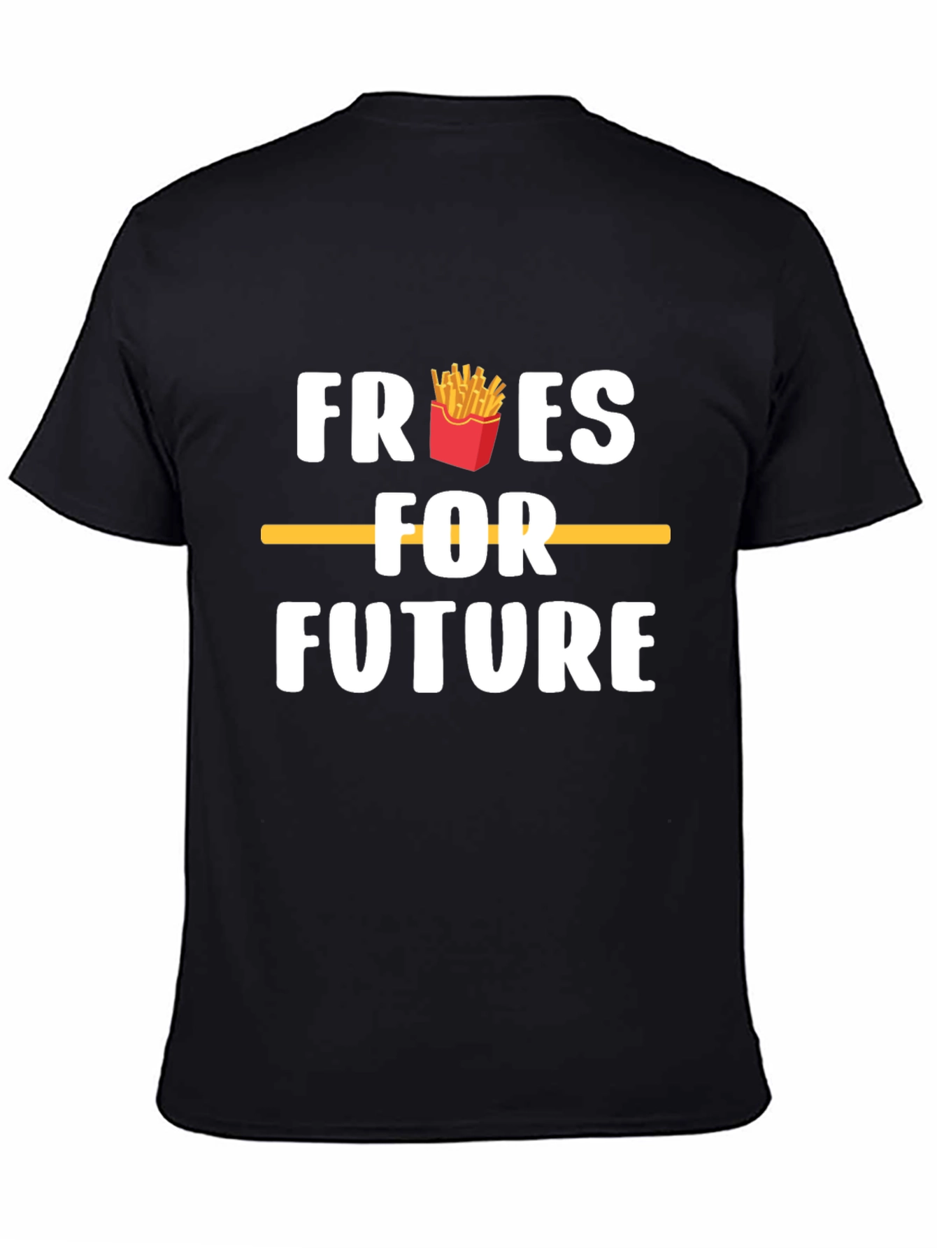 Black Fries for Future Funny Graphic Tee - Unisex view 4