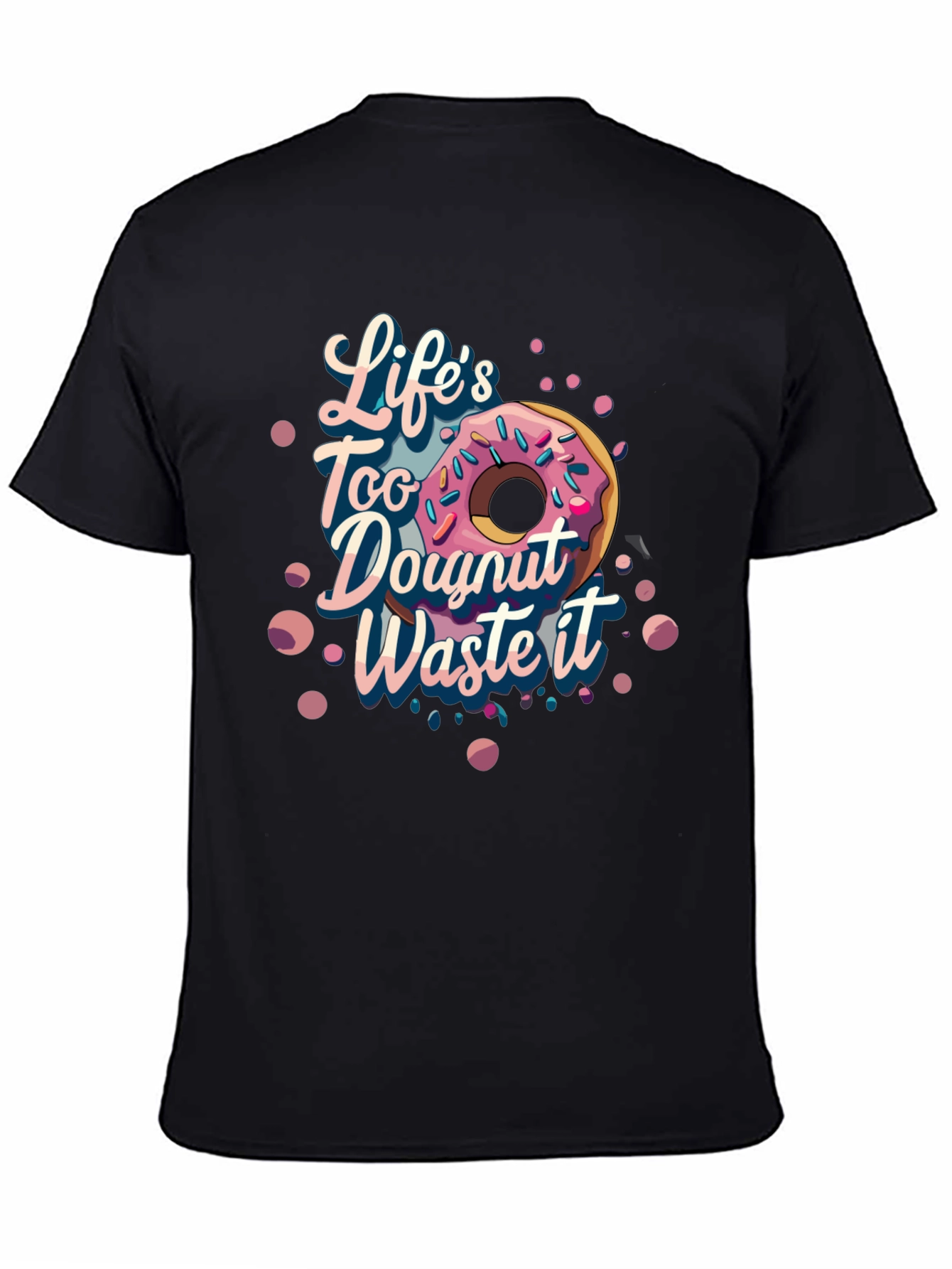 Black Life's Too Doughnut Waste It Graphic Tee view 4
