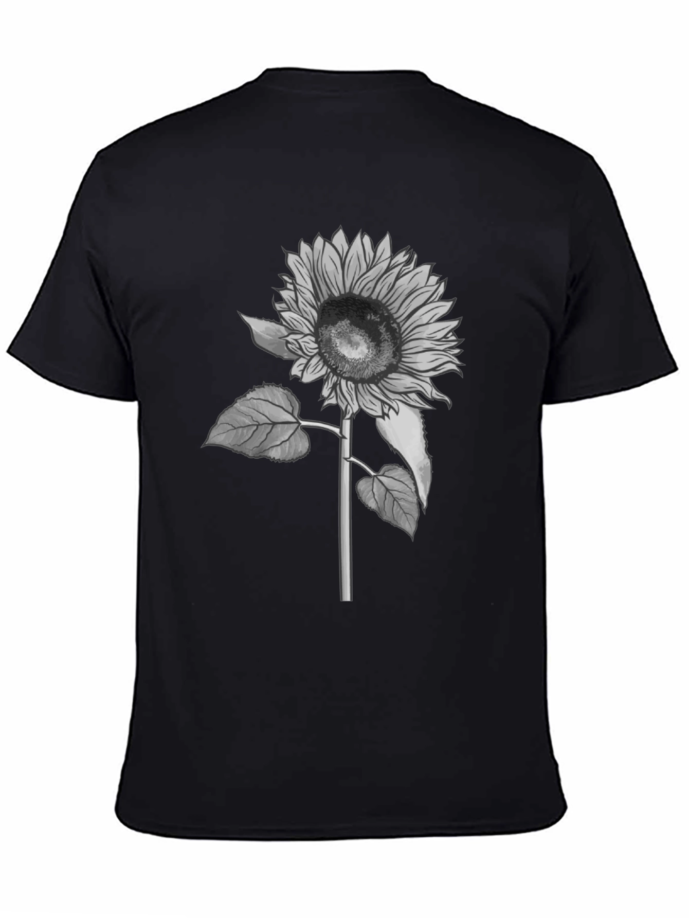 Black Sunflower Graphic T-Shirt - Black Casual Tee view 4