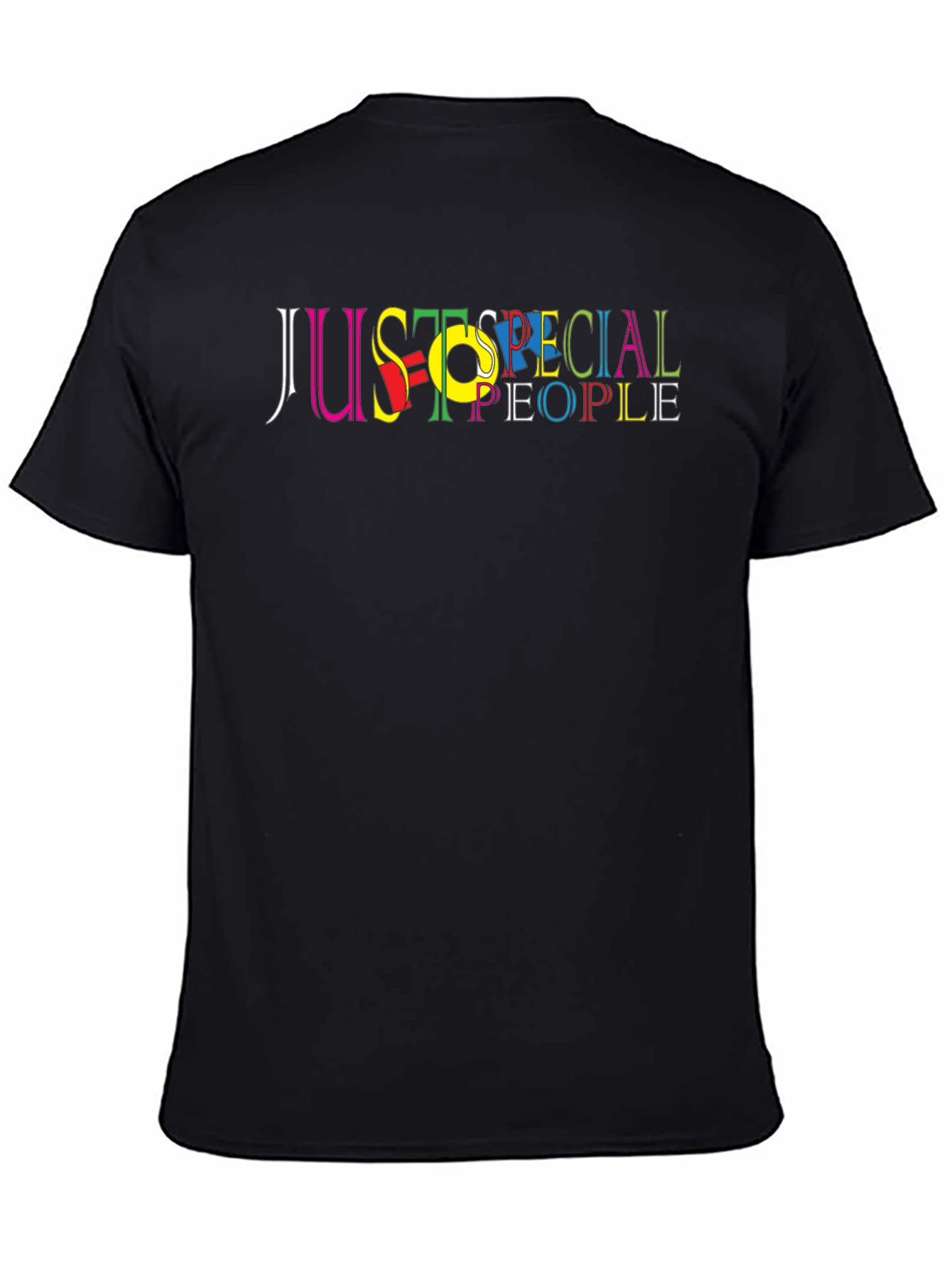 Black Just Special People Graphic Tee - Unisex view 4