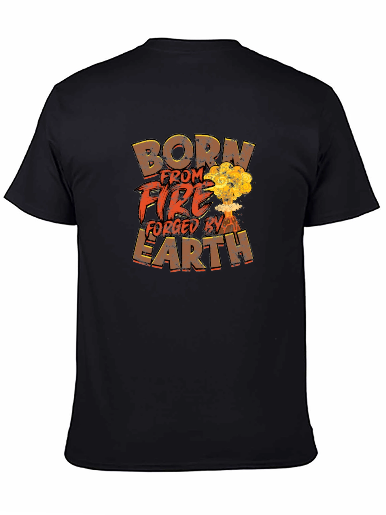 Black Born From Fire Men's Graphic Tee view 4
