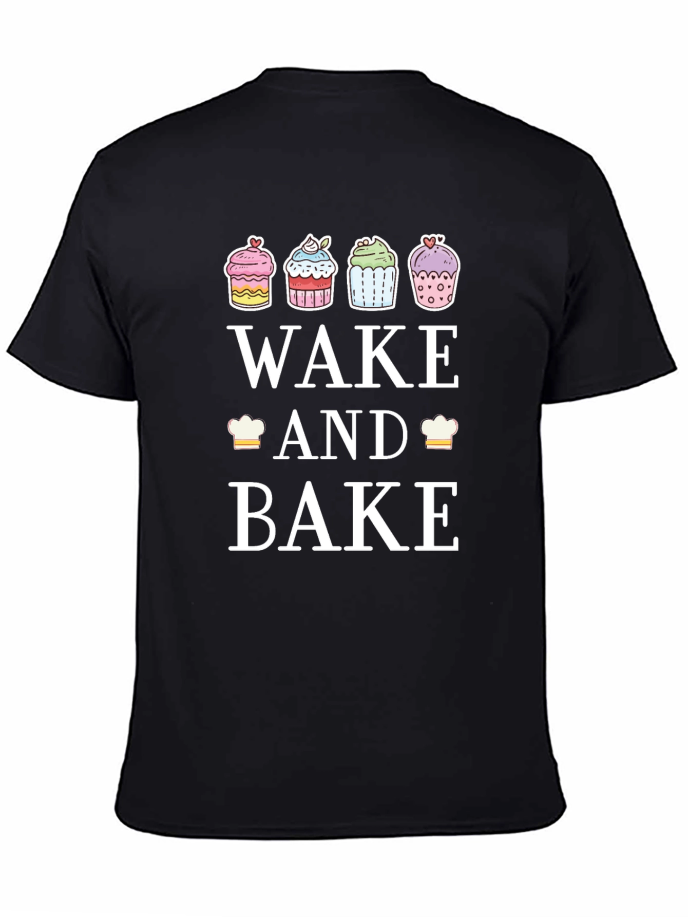 Black Wake and Bake Cupcake T-Shirt view 4